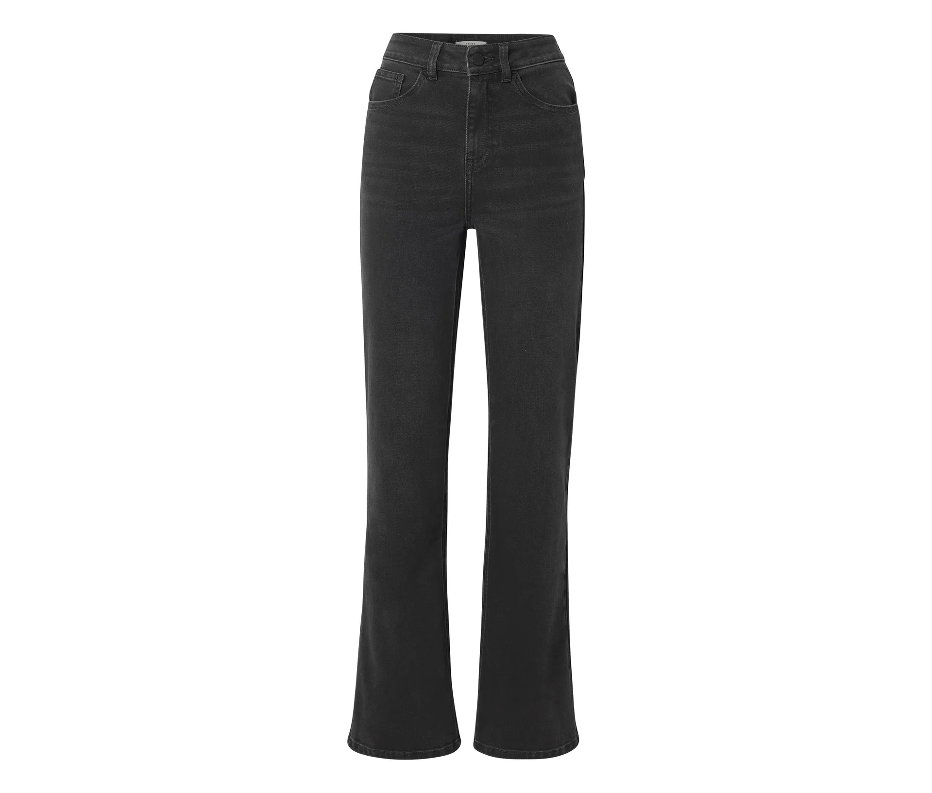 Tchibo - Dżinsy Bootcut – fason „Lou”, black washed denim