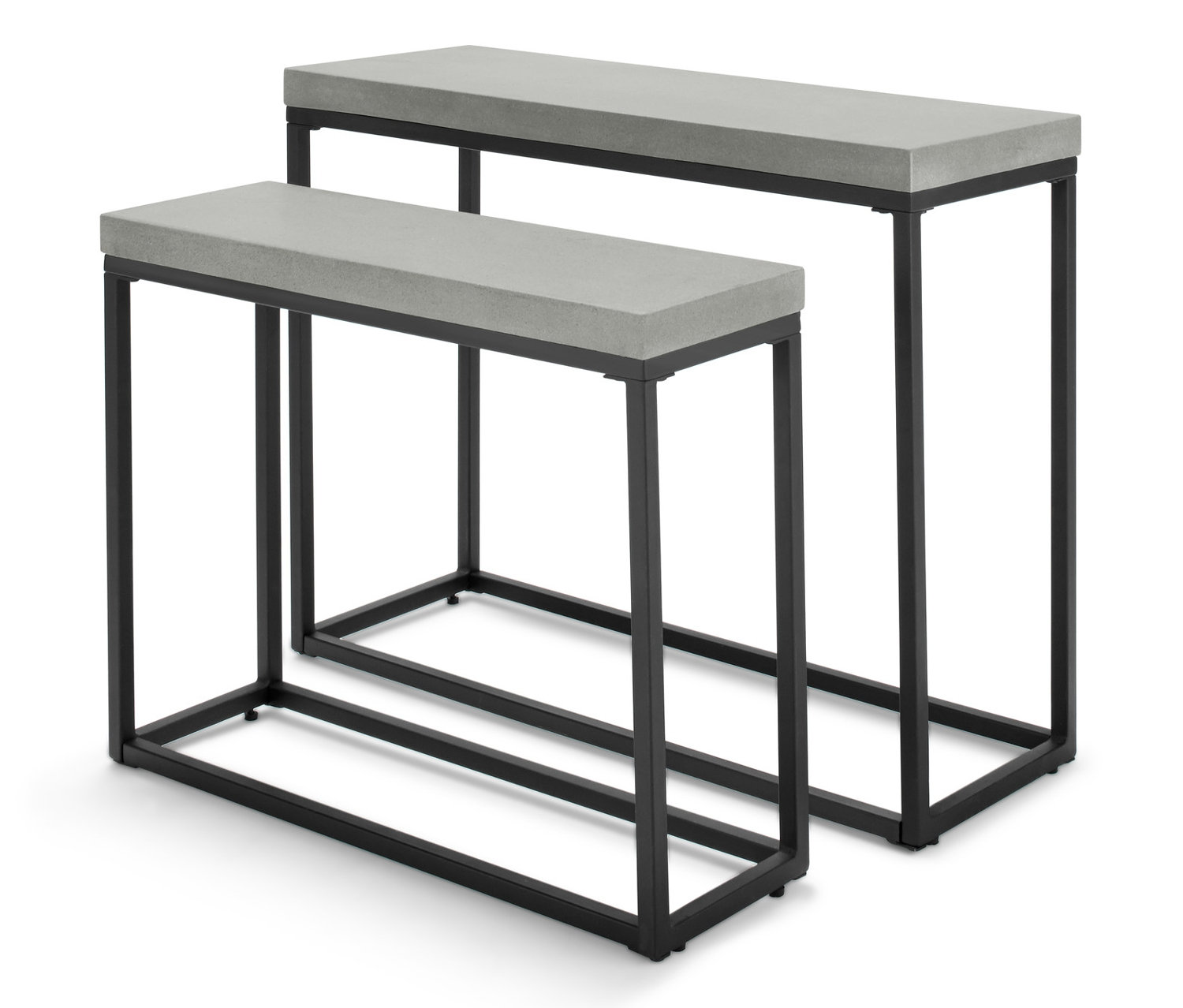 Tchibo - 2 konsole z betonowym blatem - kolor: czarny/szary