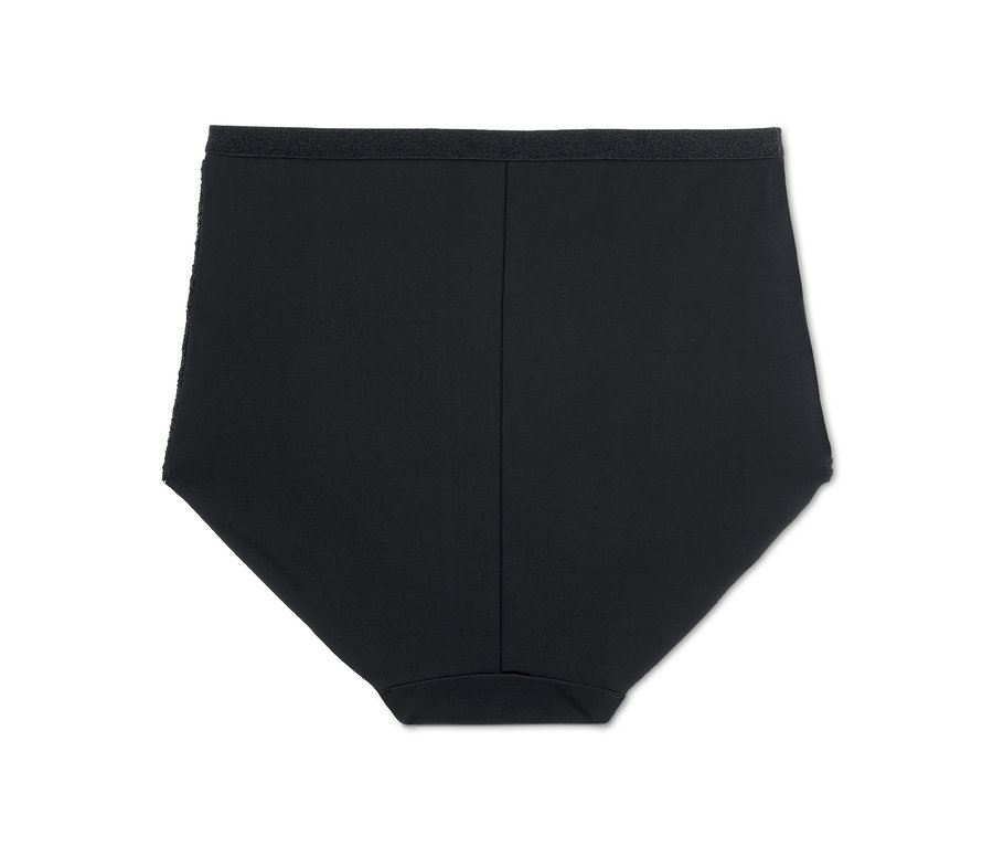 Czarne figi modelujące z wysokim stanem.