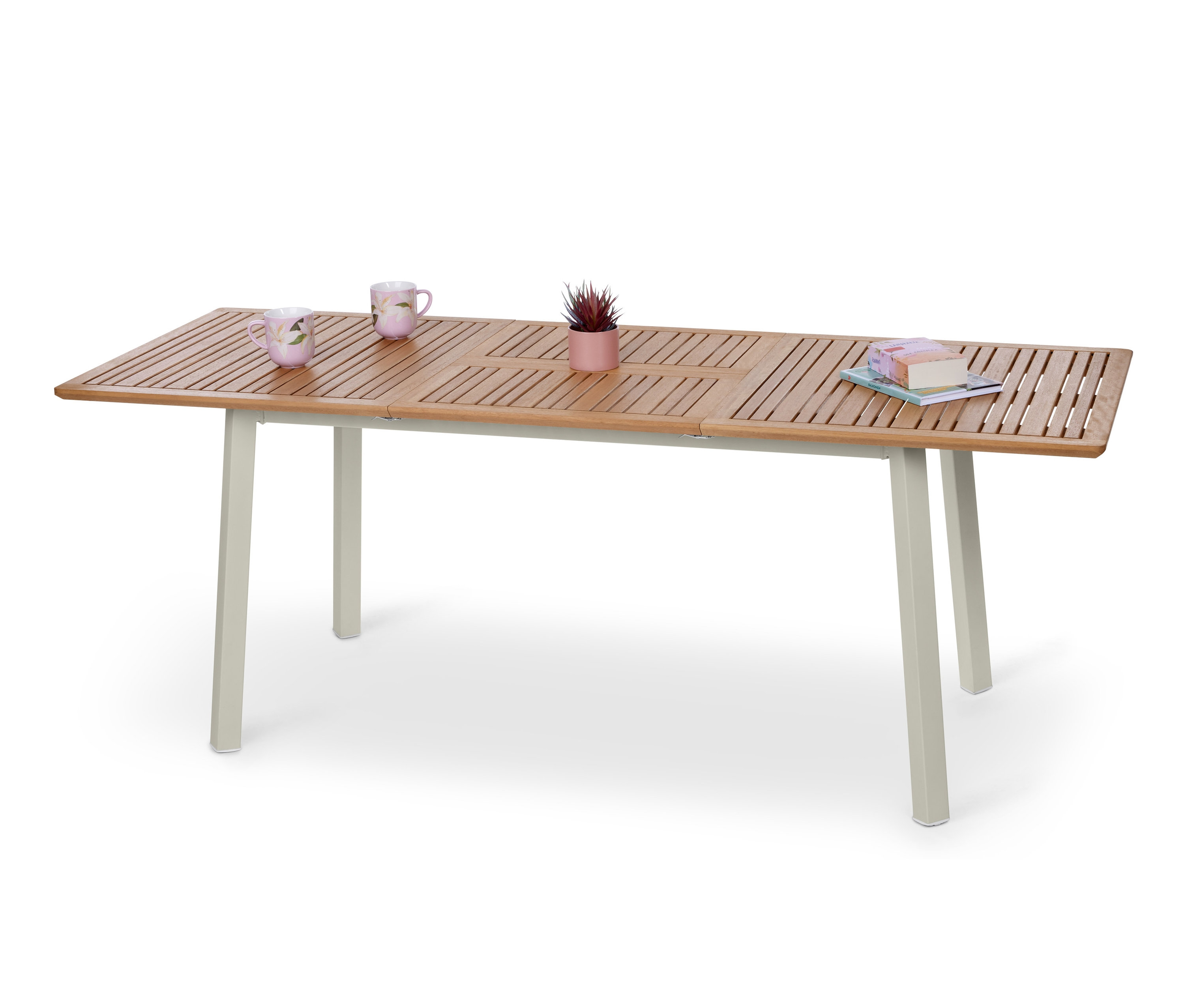 Tchibo - Wąski rozsuwany stół ogrodowy „Liska” - kolor: beżowy/szary