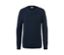 Granatowy sweter z dzianiny.