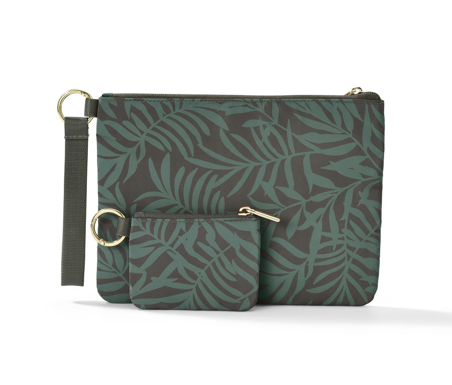 Dwie torebki do przechowywania z motywem liści.