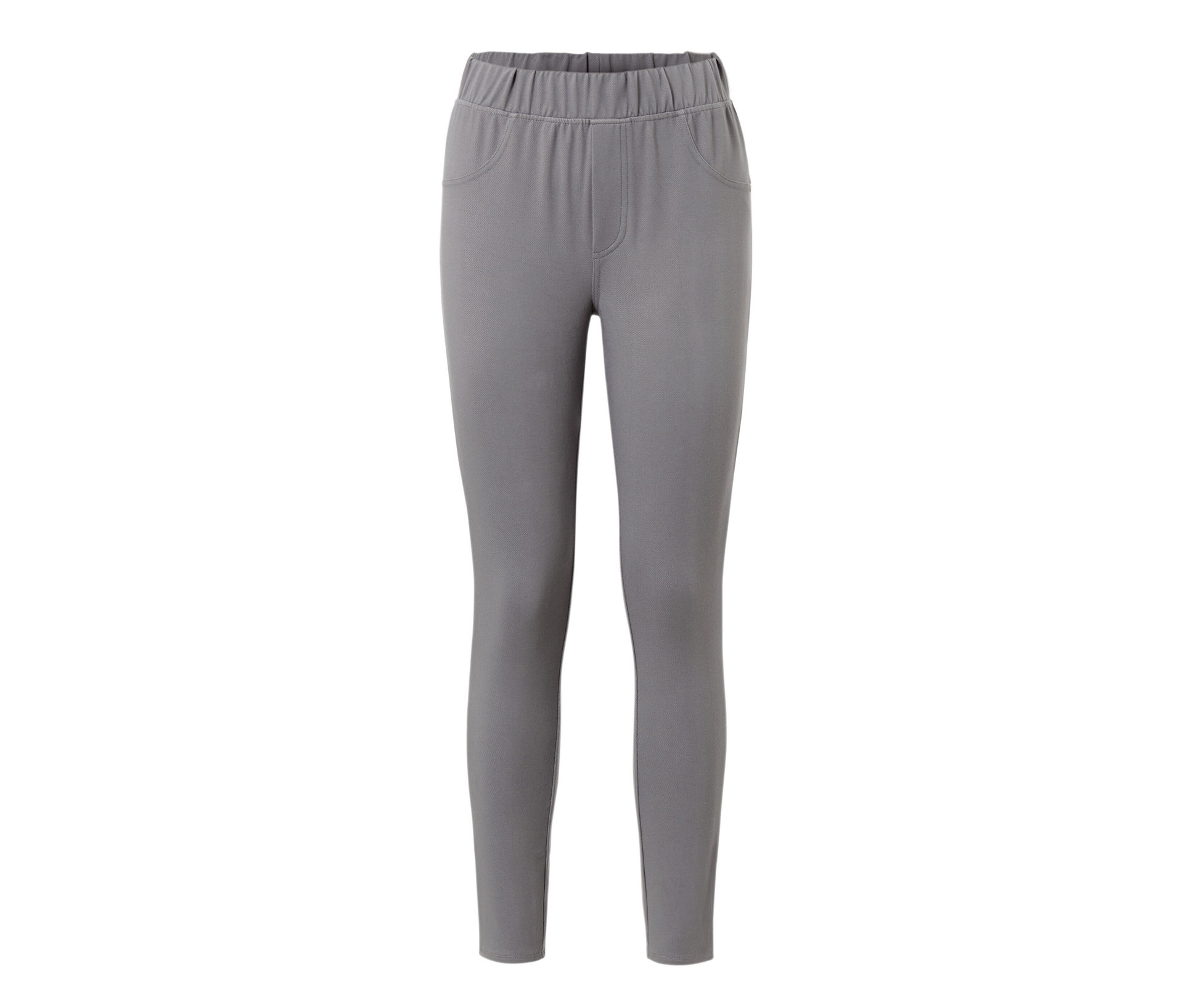 Tchibo - Legginsy stylizowane na spodnie dżinsowe- szary