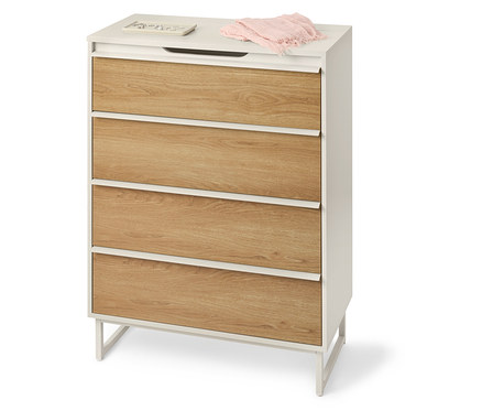 Komoda „LEEG” z 4 szufladami i lustrem