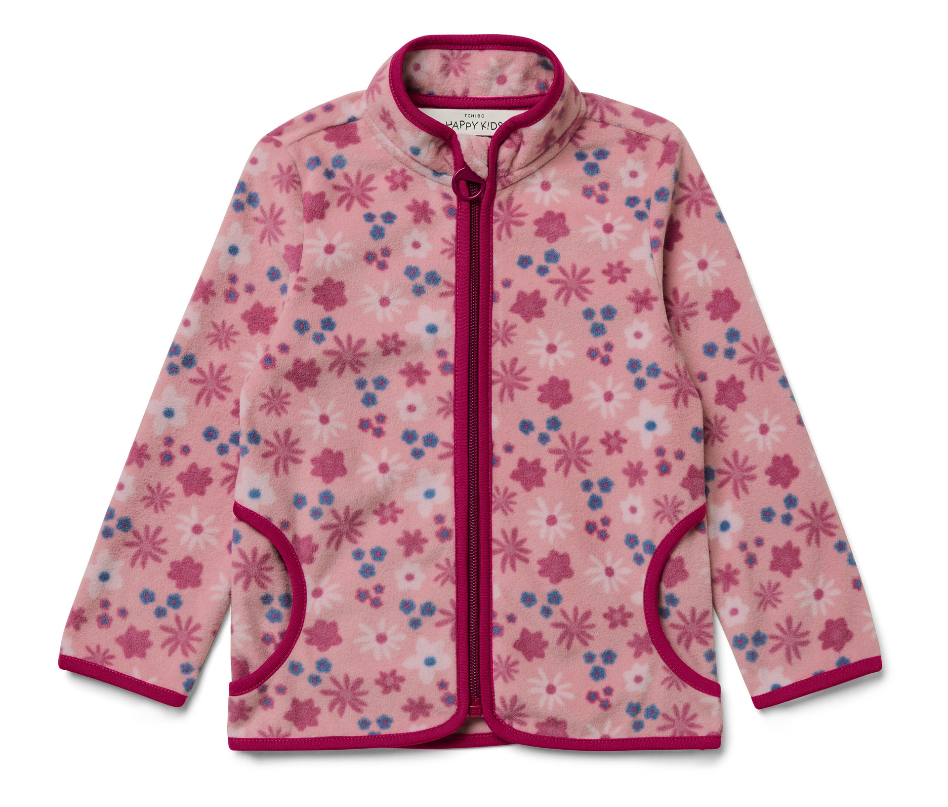 Tchibo - Bluza polarowa- czerwony/różowy/z nadrukiem