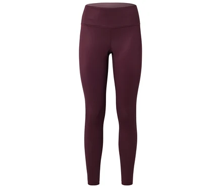 Ciemnoczerwone legginsy na neutralnym tle.