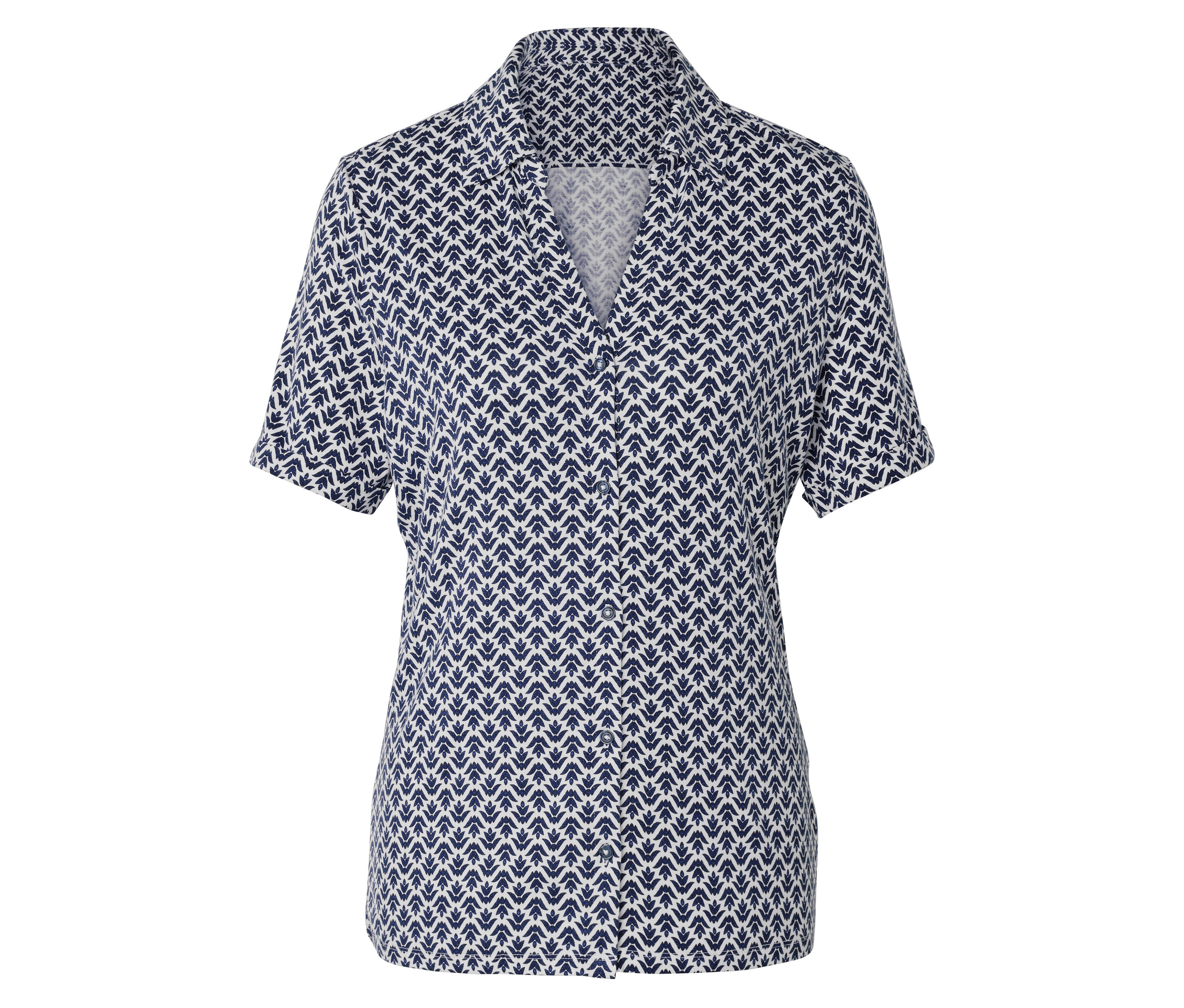 Tchibo - Bluzka zapinana na guziki- niebieski/biały