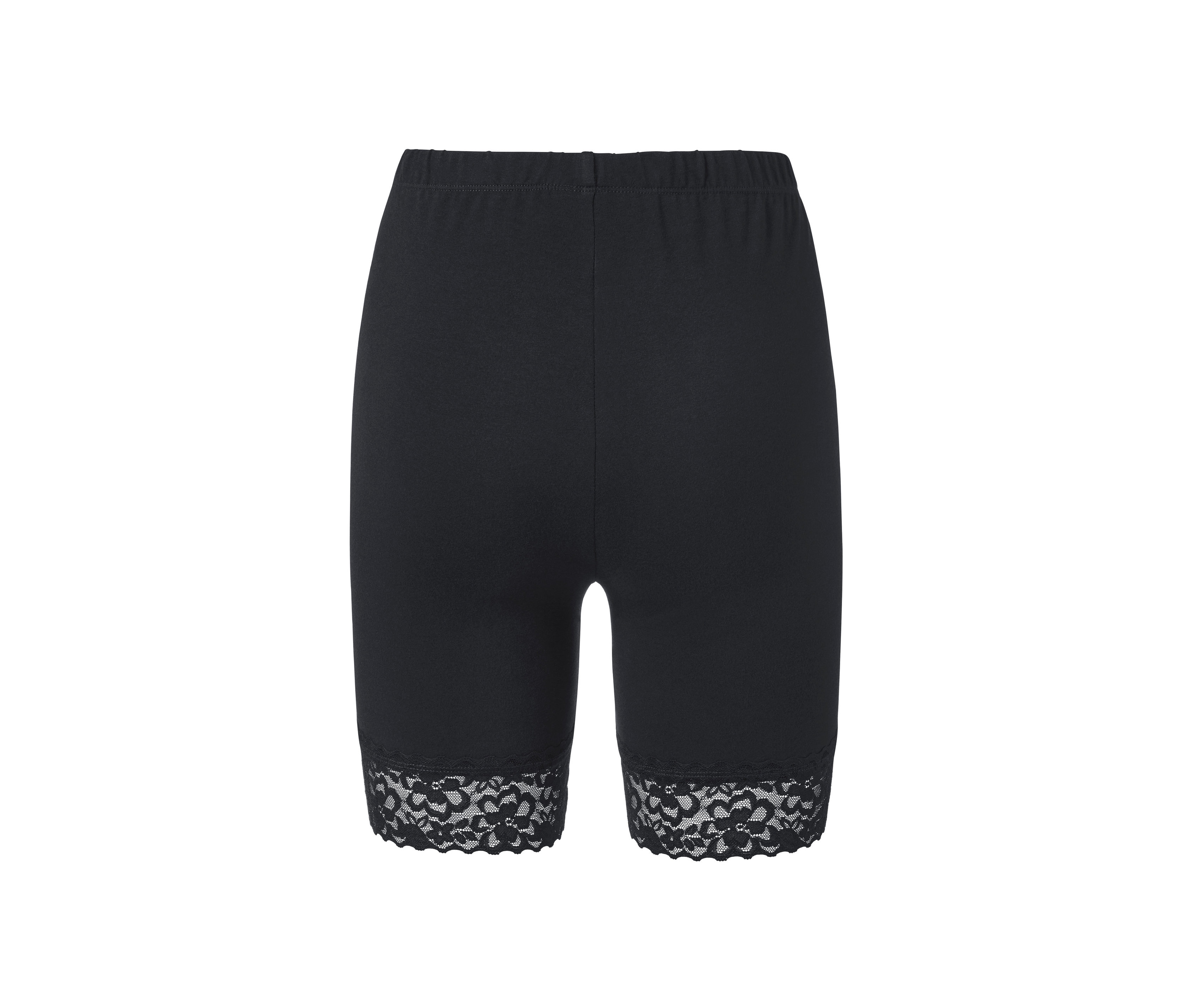 Tchibo - Kolarki z koronkowym wykończeniem, czarny