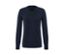Granatowy sweter z dekoltem w szpic.