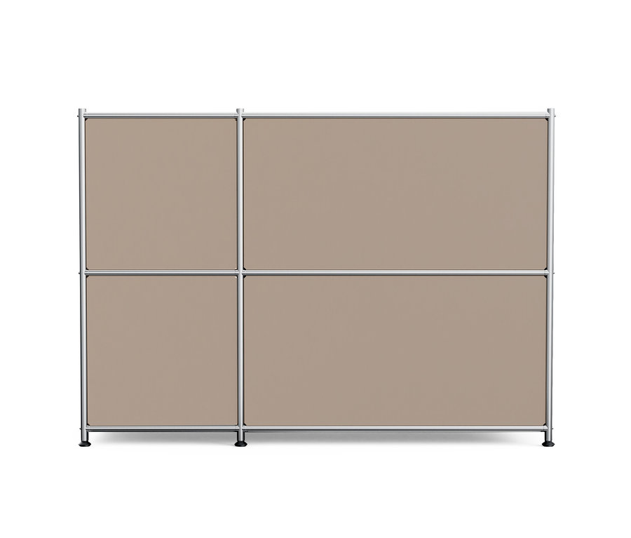 Szarobrązowa metalowa szafka typu sideboard „CN3” z 2 klapami.