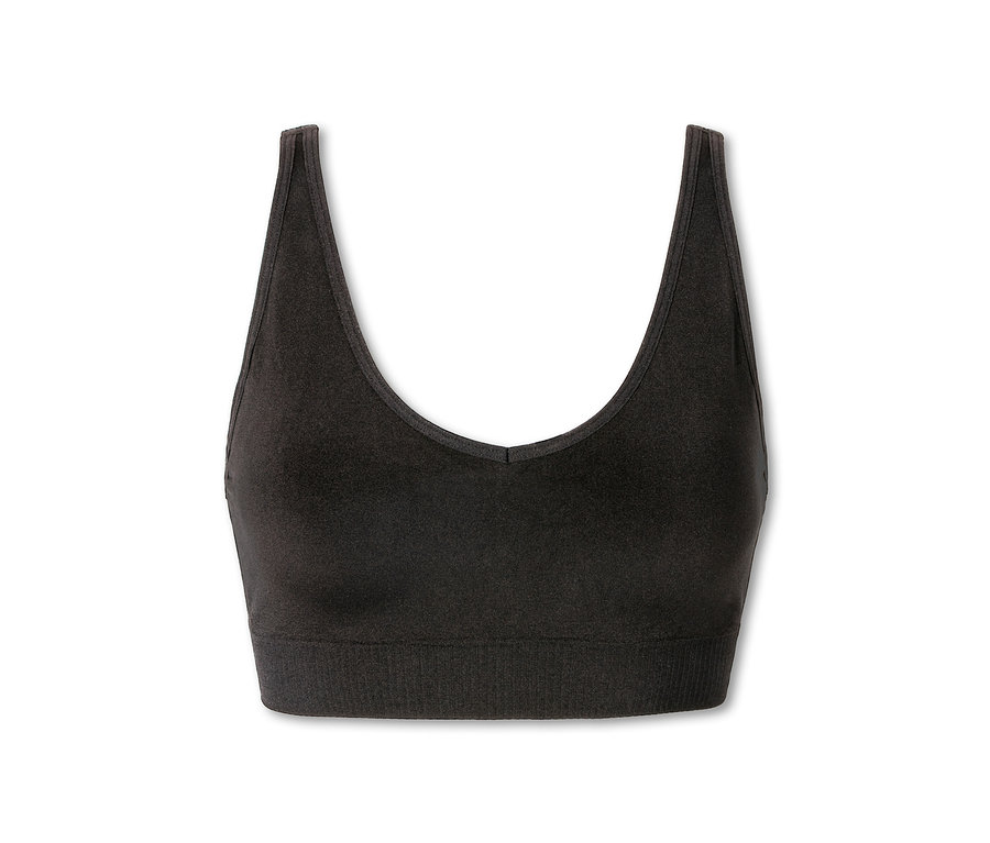 Czarny miękki biustonosz z wkładkami SCHIESSER.