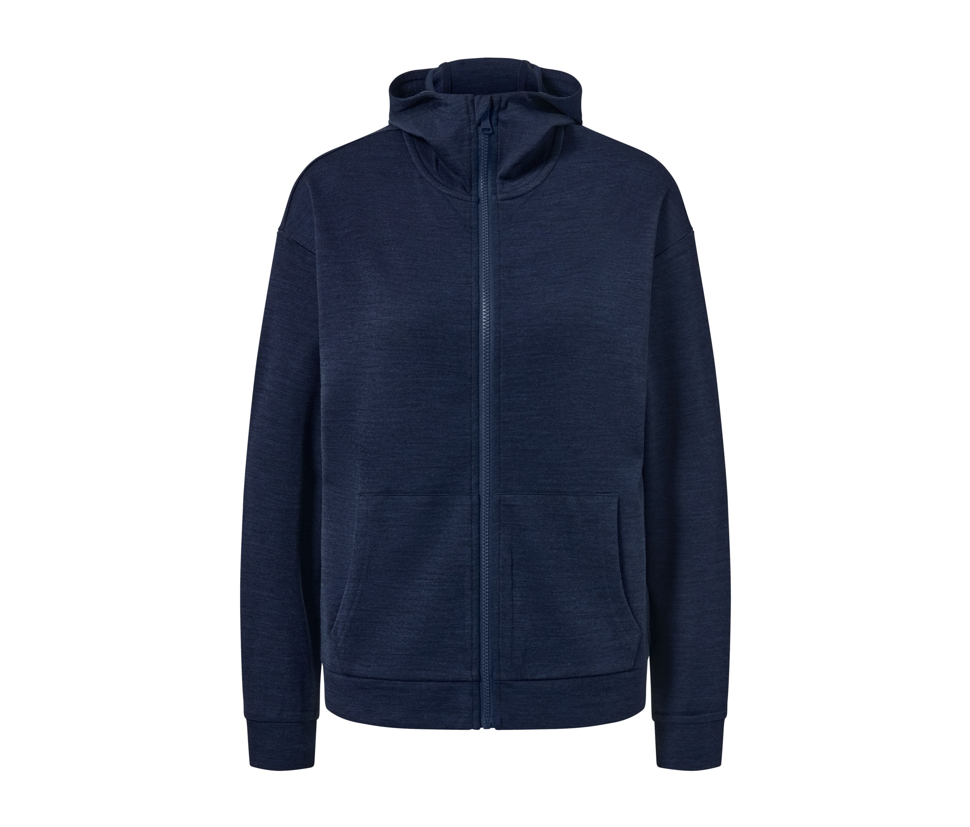 Tchibo - Bluza z kapturem z wełną z certyfikatem RWS - dla pań - rozmiar M 40/42 - kolor: niebieski