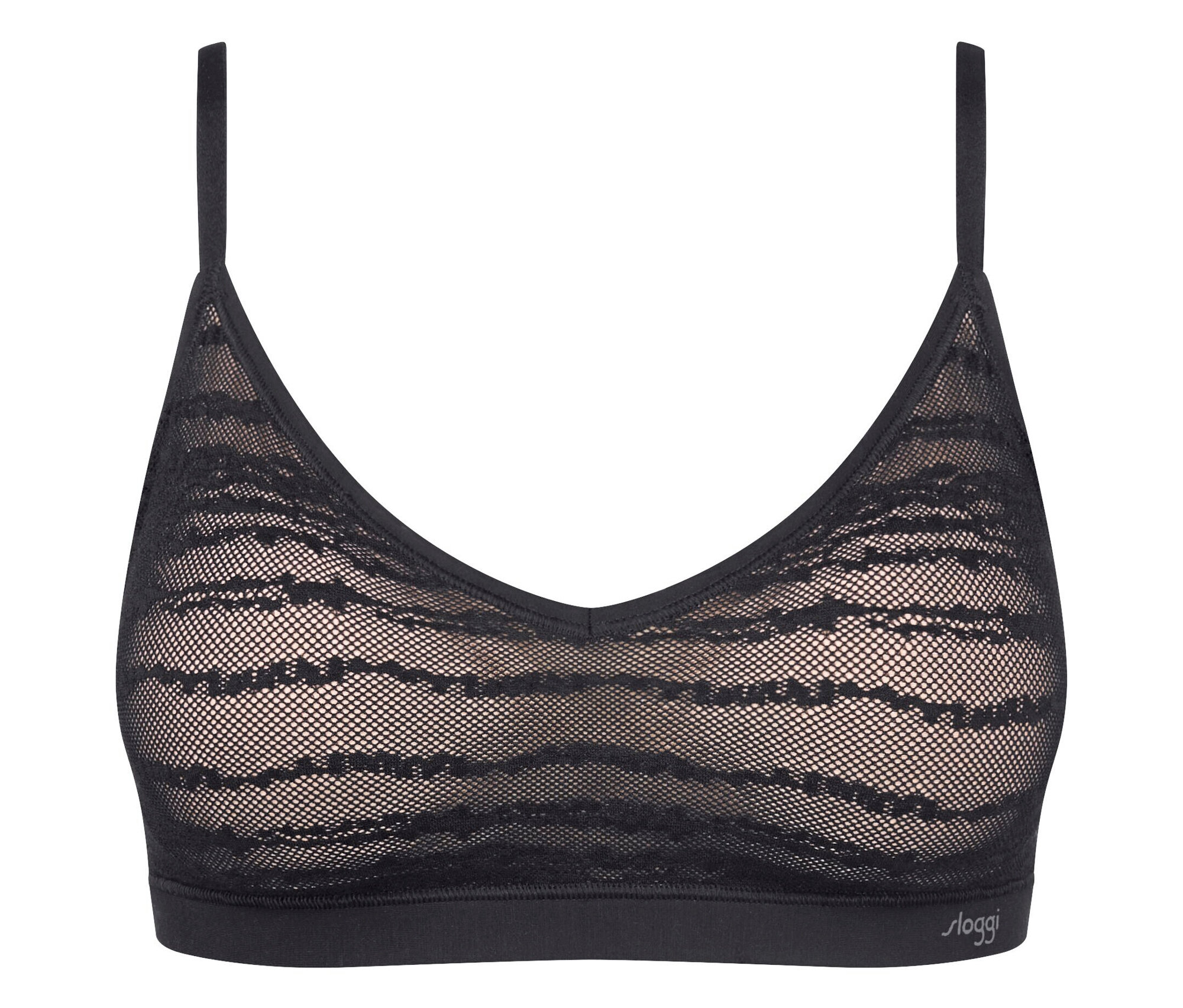 Koronkowy biustonosz push-up sloggi Free Evolve, czarny