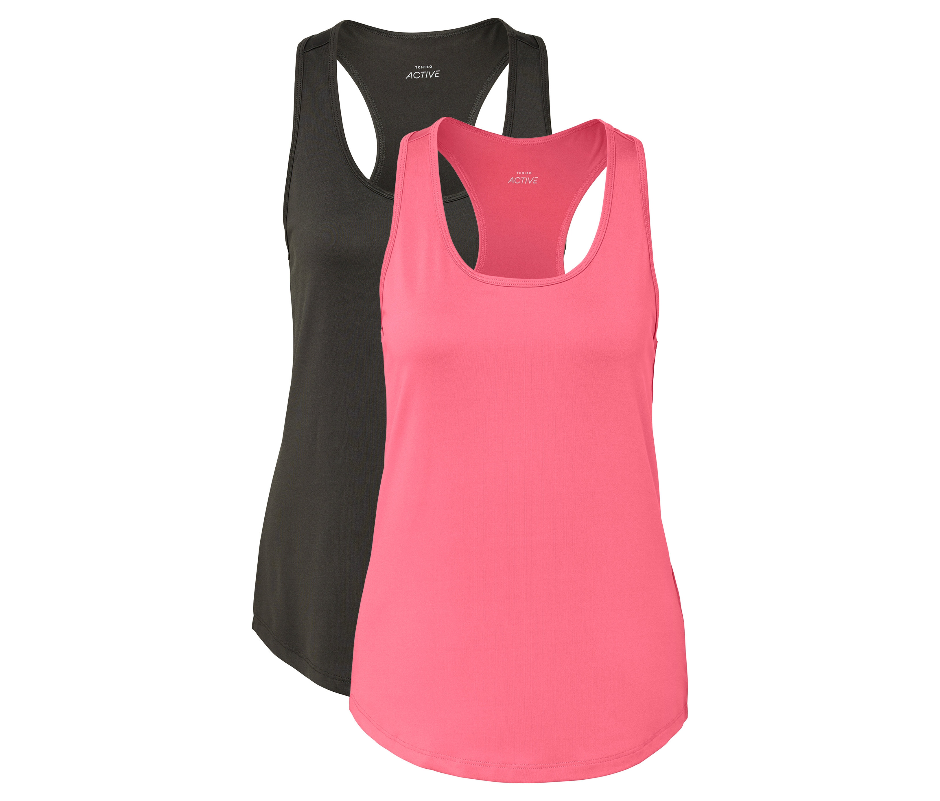 Tchibo - Topy funkcyjne- niebieski/żółty