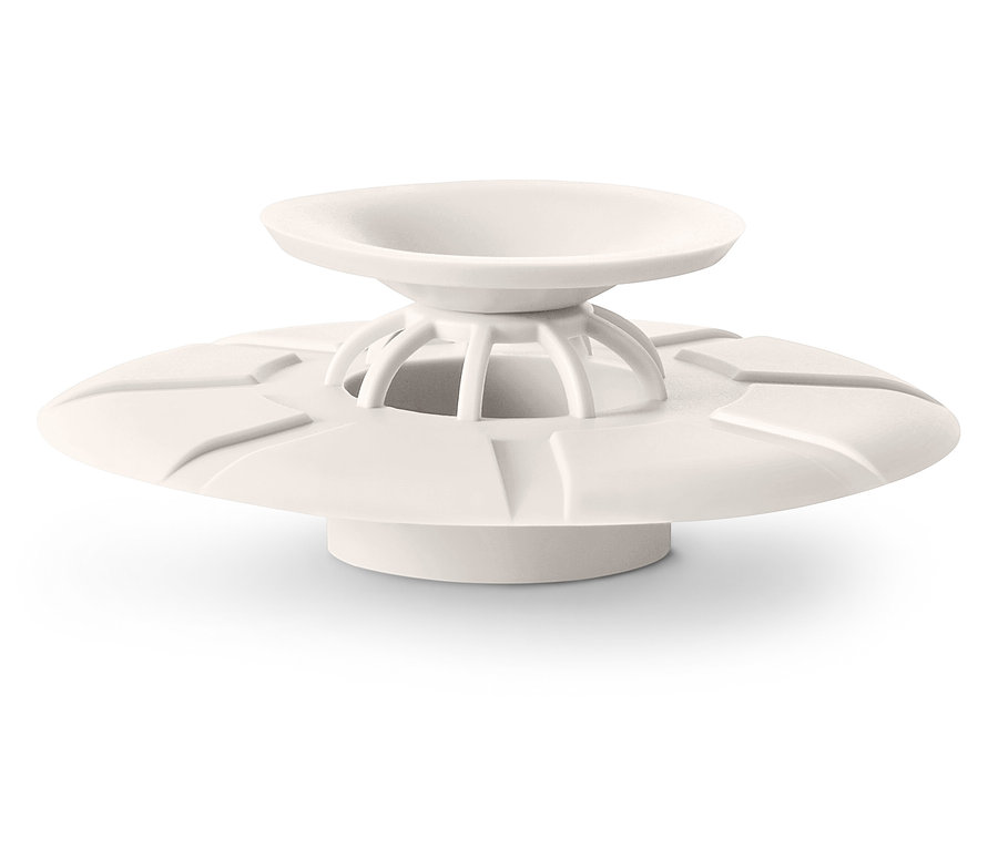 Biały filtr siatkowy do zlewu.