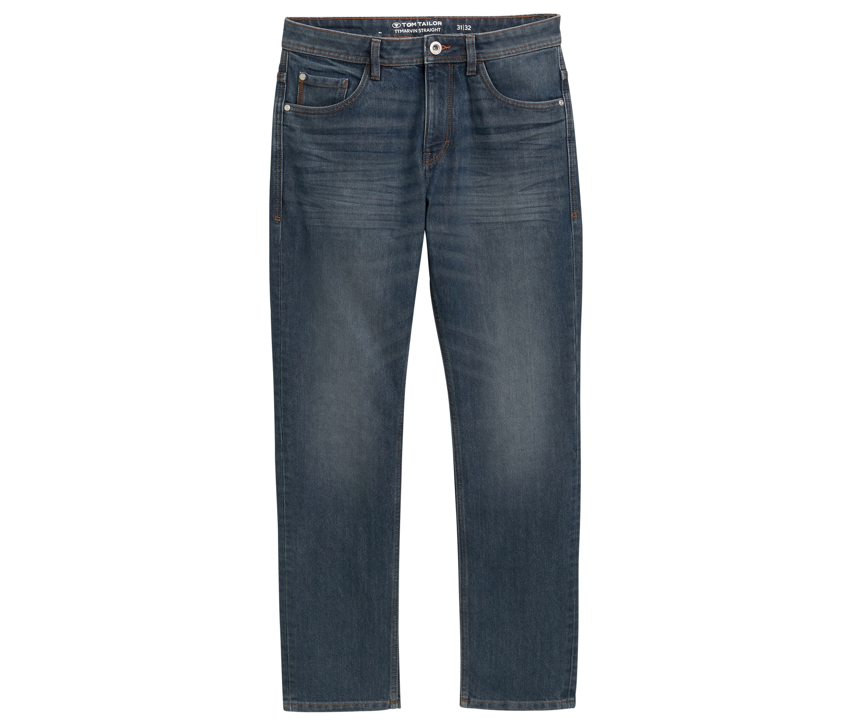 Jeansy Tom Tailor TT Marvin Straight ze stretchem- szary/niebieski