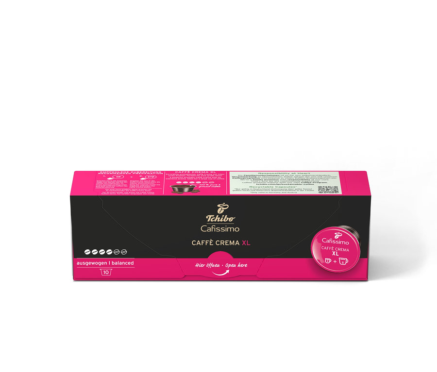 Paczka kapsułek Cafissimo Caffè Crema XL.