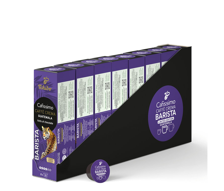 Opakowanie Cafissimo BARISTA Caffè Crema Guatemala – 80 kapsułek.