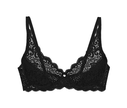 Czarny biustonosz Triumph „Amourette W”.