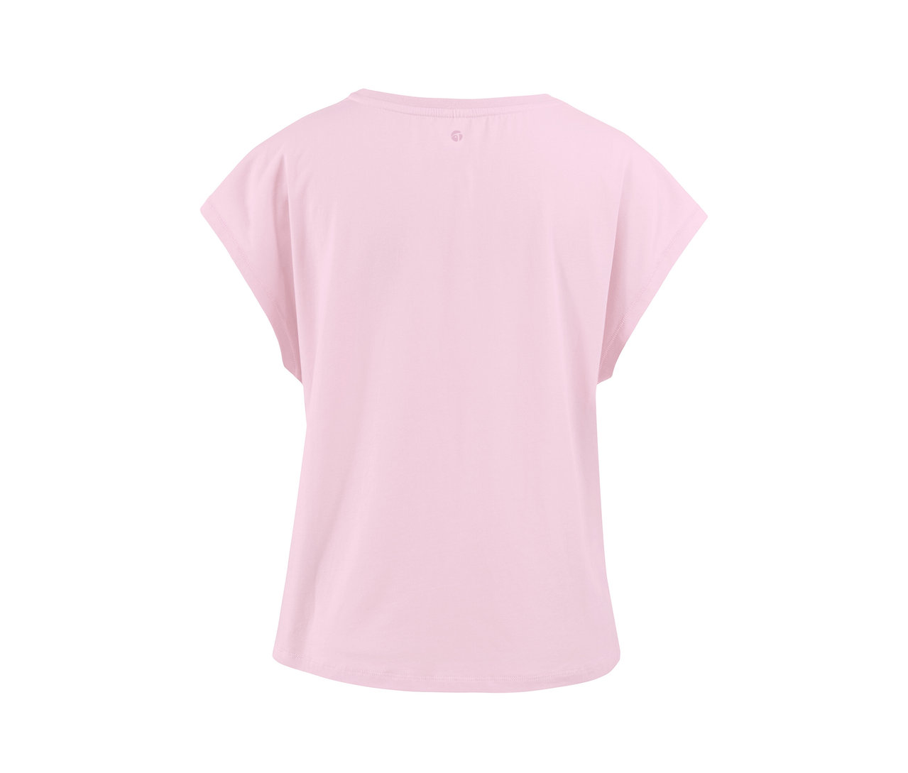 Jasnoróżowa koszulka sportowa od tyłu.