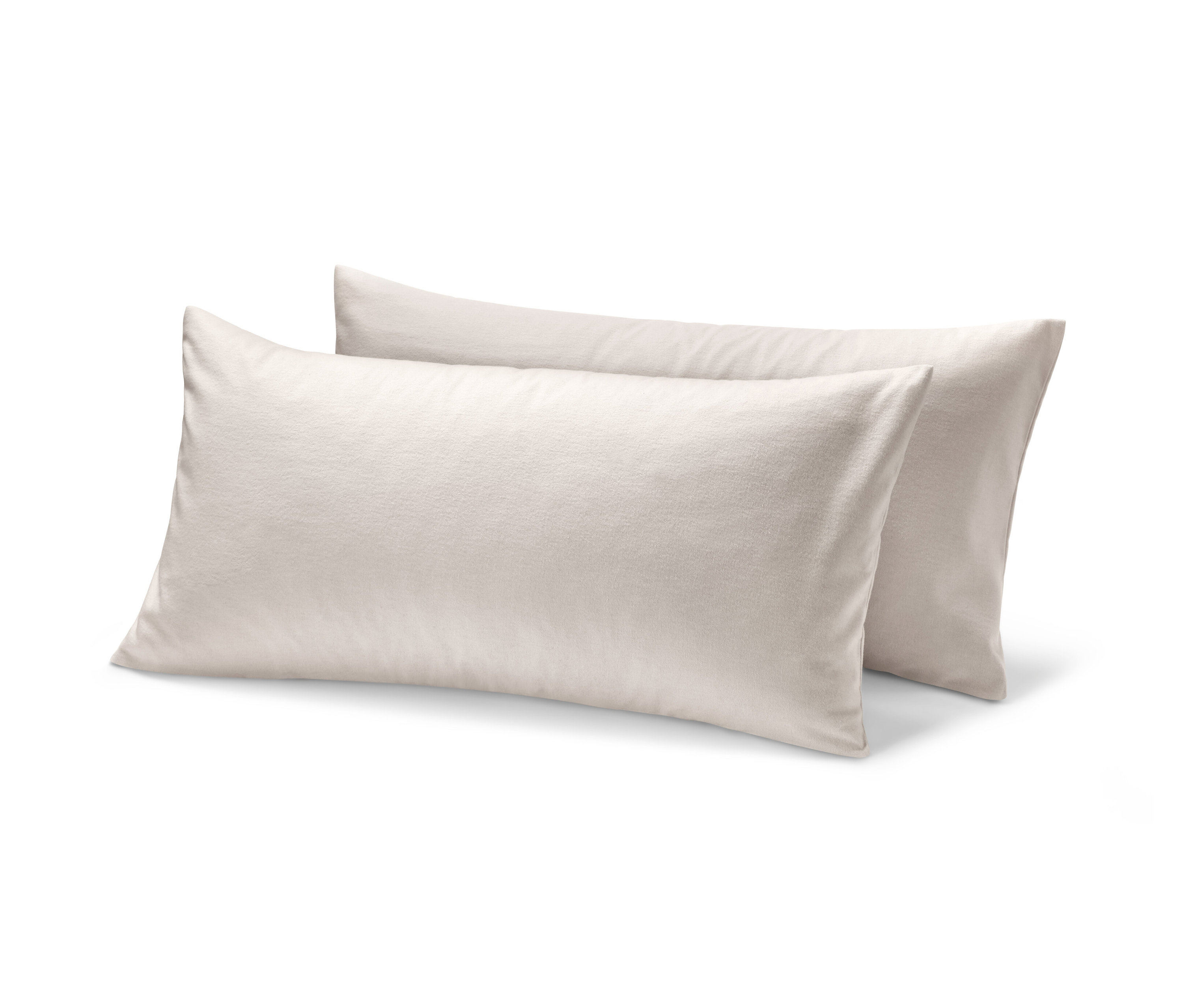 Tchibo - Flanelowe poszewki na poduszki - kolor: szary/beżowy