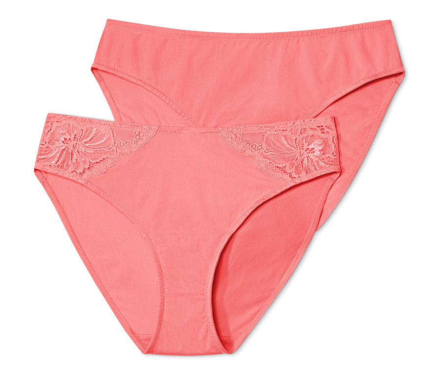 Dwie pary figi w kolorze papai.