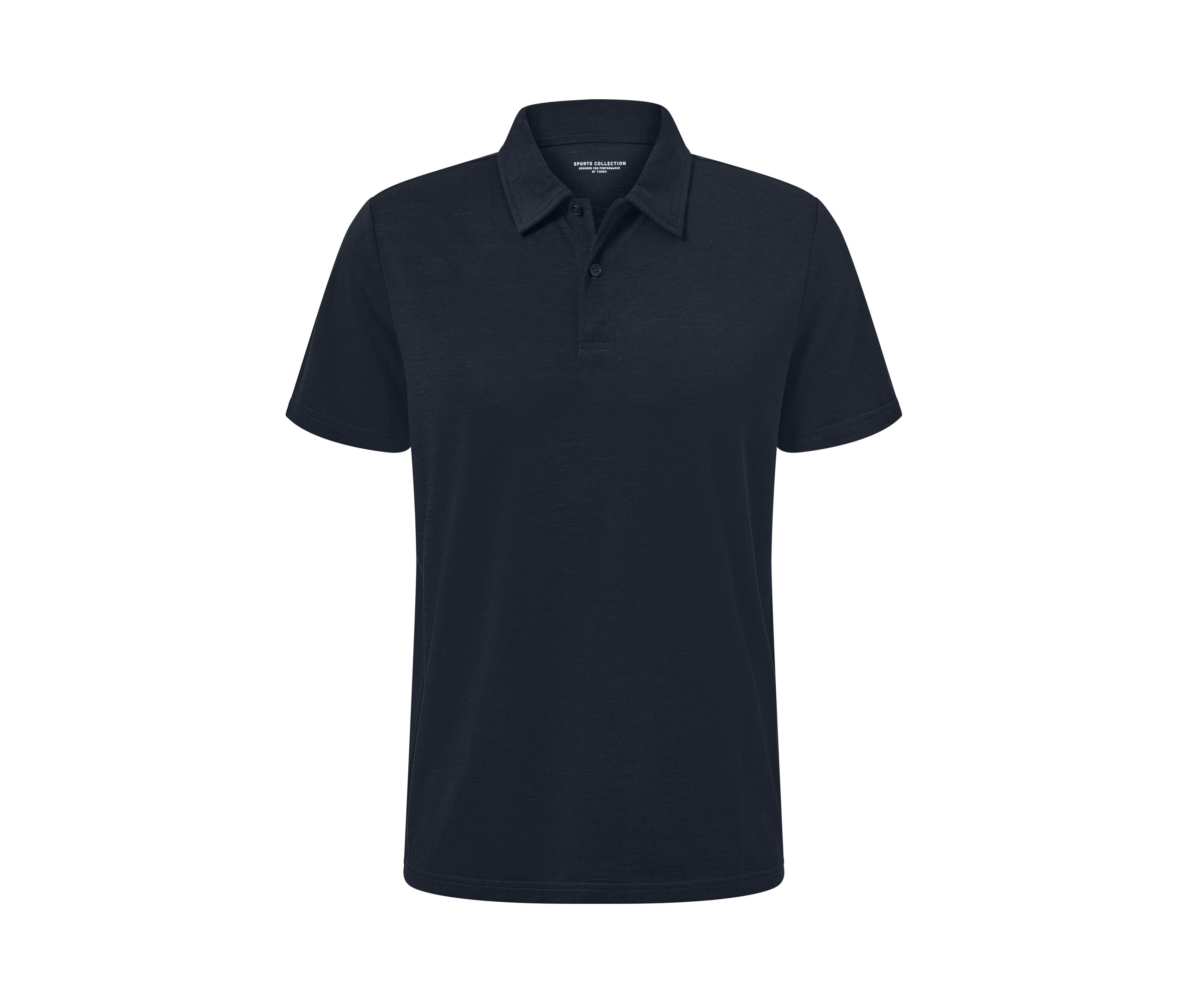 Tchibo - Funkcyjna koszulka polo z wełną merino, niebieski