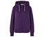 Fioletowa bluza z kapturem zapinana na zamek.
