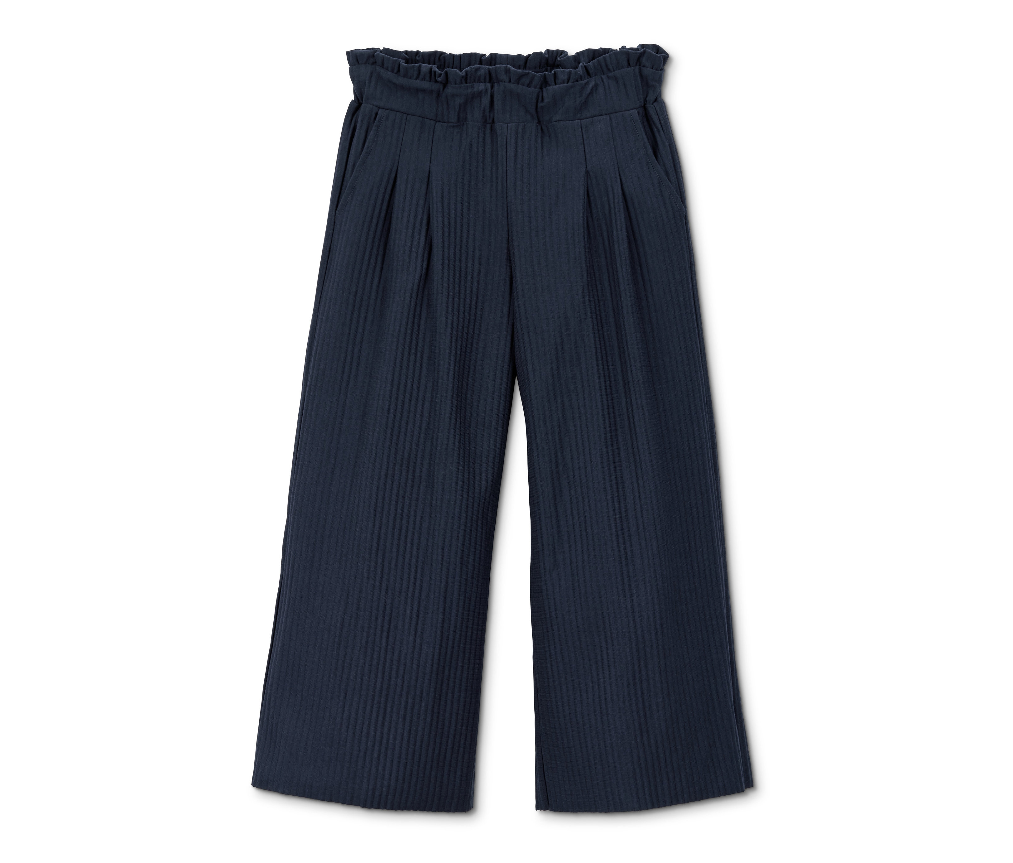 Tchibo - Plisowane kuloty z materiałem z recyklingu- niebieski