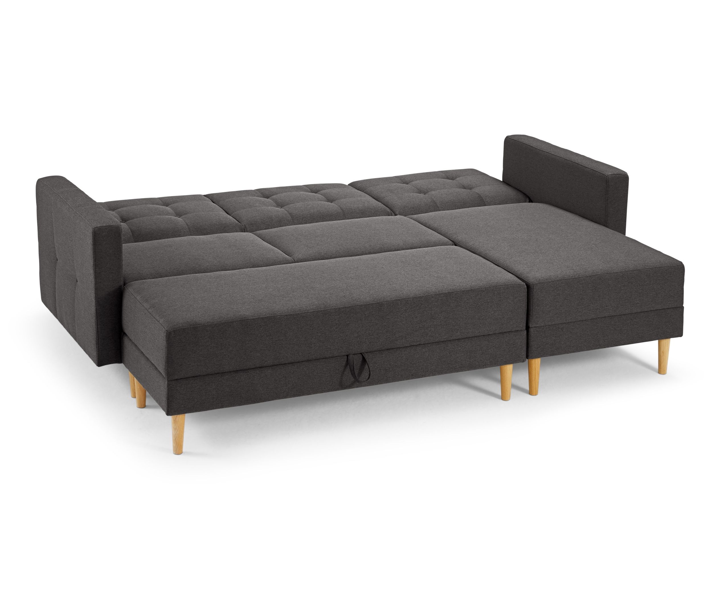 Tchibo - Sofa narożna sprężynowa ze skrzynią - kolor: beżowy/szary