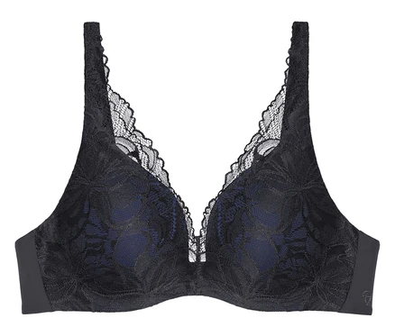 Czarny koronkowy biustonosz Triumph Body Makeup Illusion Lace WP.