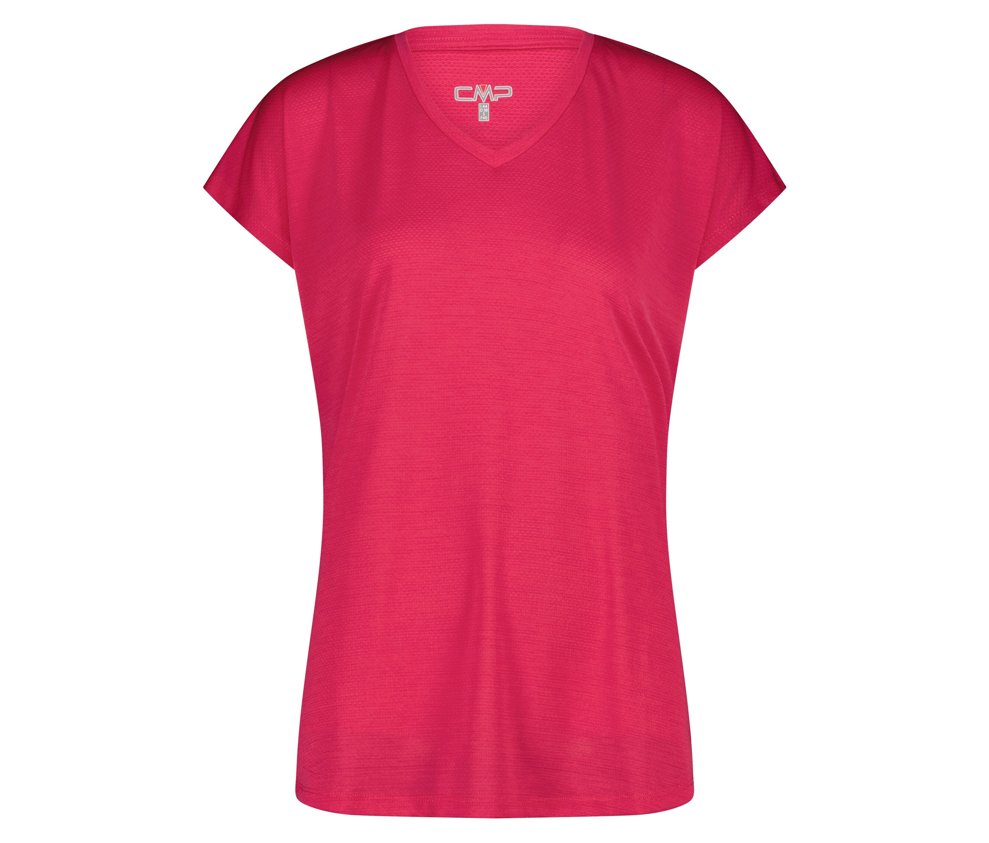 Koszulka CMP z dekoltem w serek- czerwony/różowy