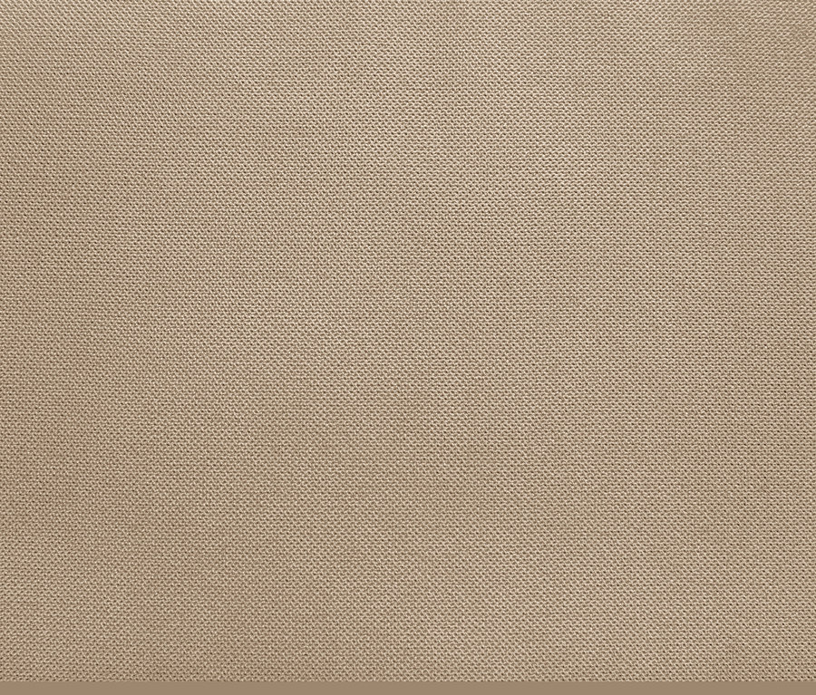 Szczegółowe ujęcie beżowej tkaniny ławki ze skrzynią.