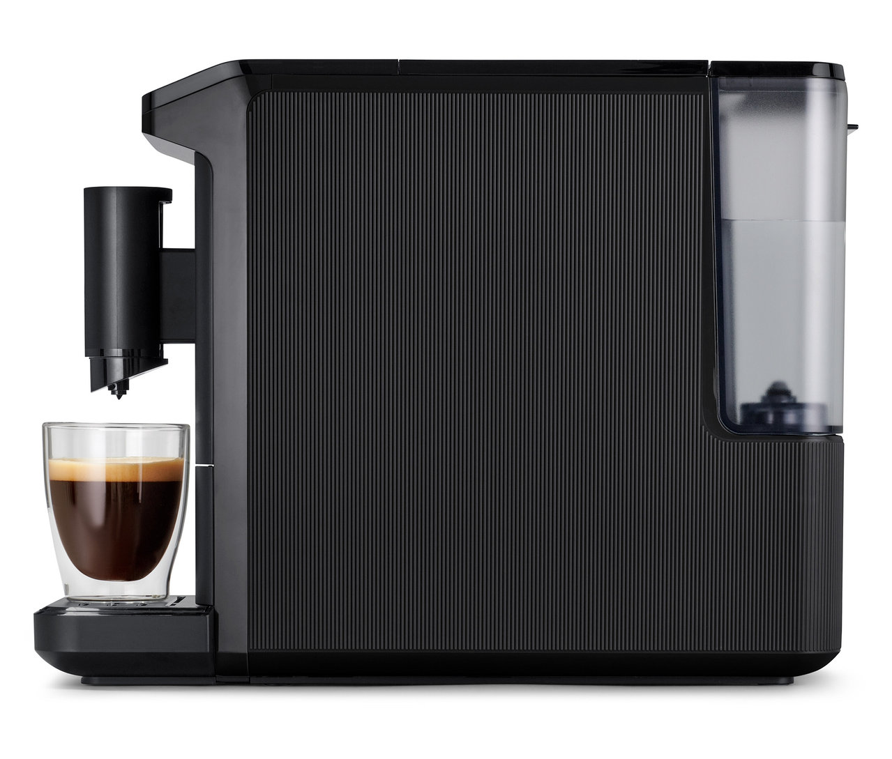 Szczegółowe ujęcie ekspresu do kawy »Esperto mini« z filiżanką.