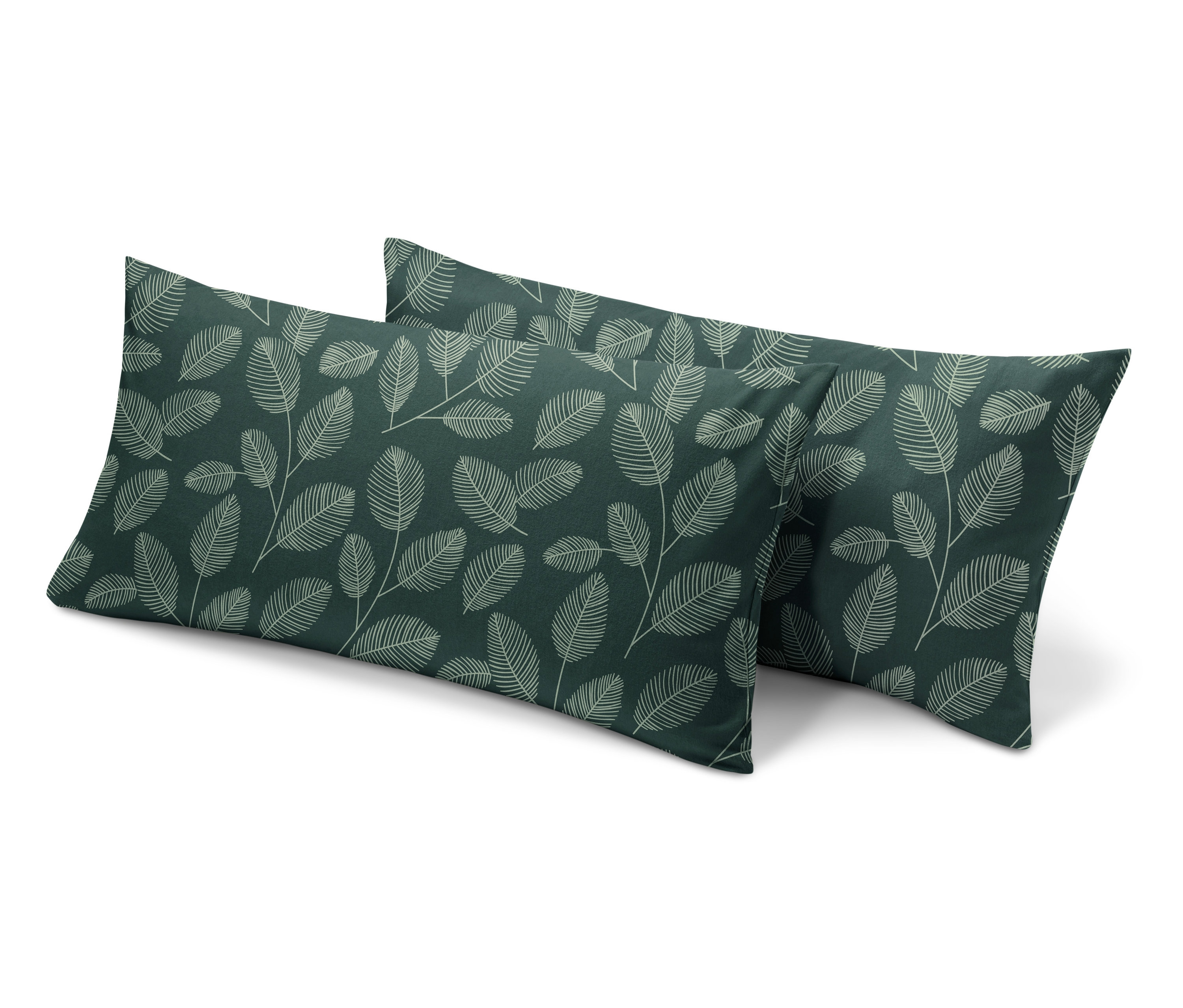 Tchibo - Flanelowe poszewki na poduszki - kolor: zielony