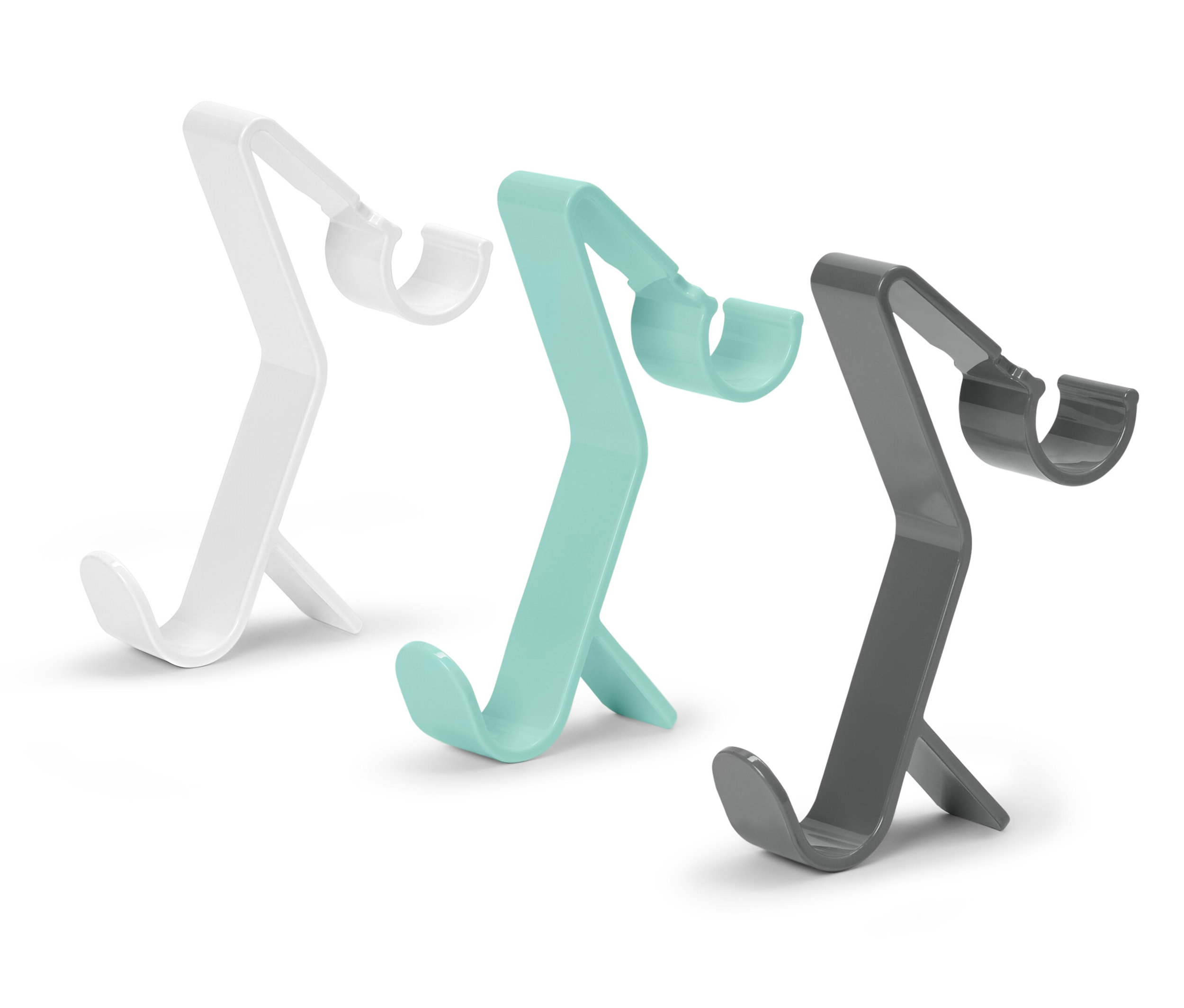 Tchibo - Haczyki na grzejnik - kolor: szary/biały