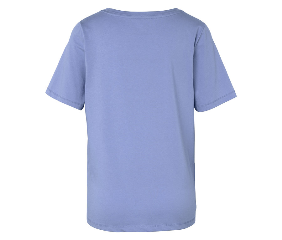 Jasnoniebieska koszulka z krótkim rękawem, widok z tyłu.