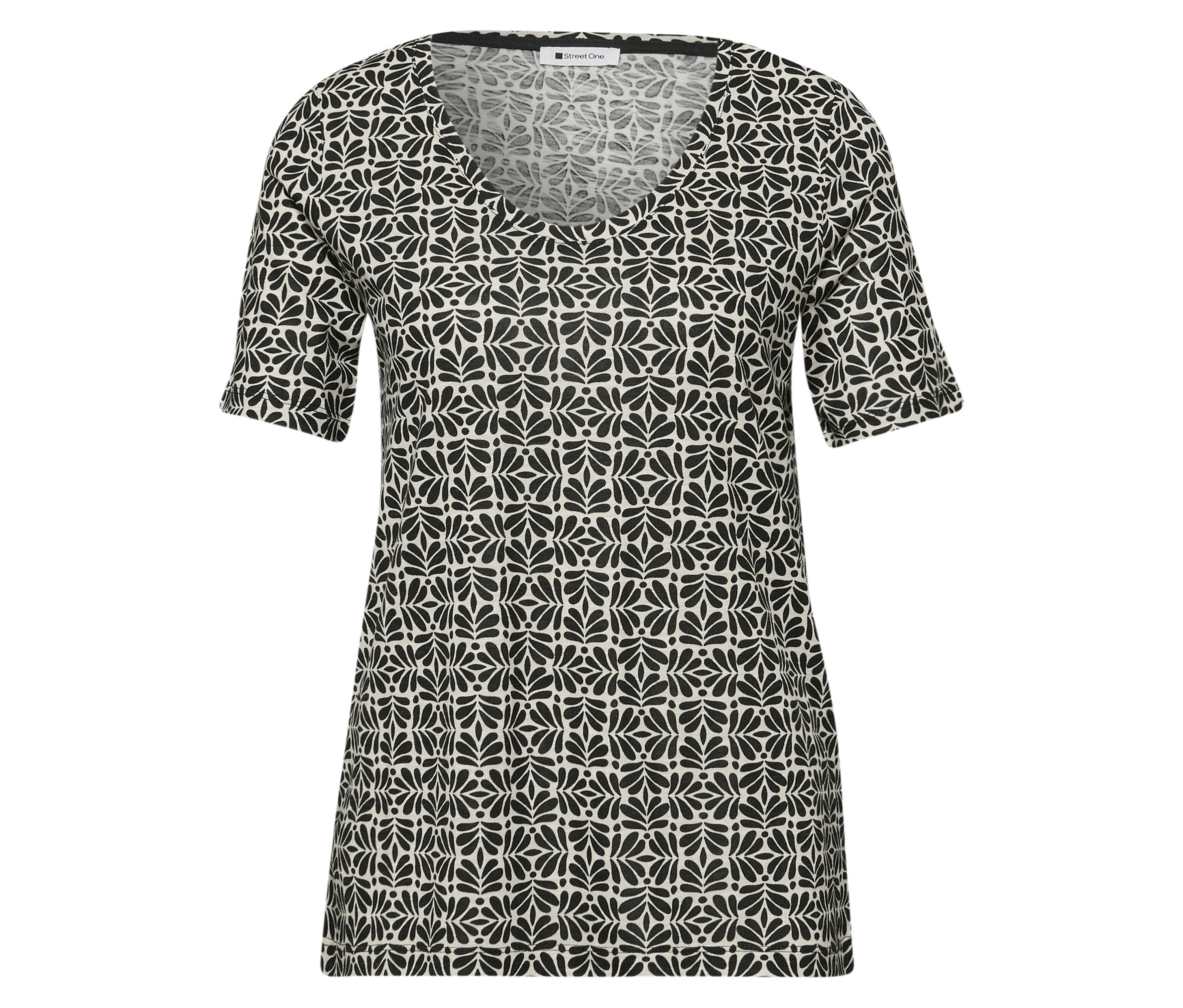 Koszulka Street One- biały/niebieski/z nadrukiem