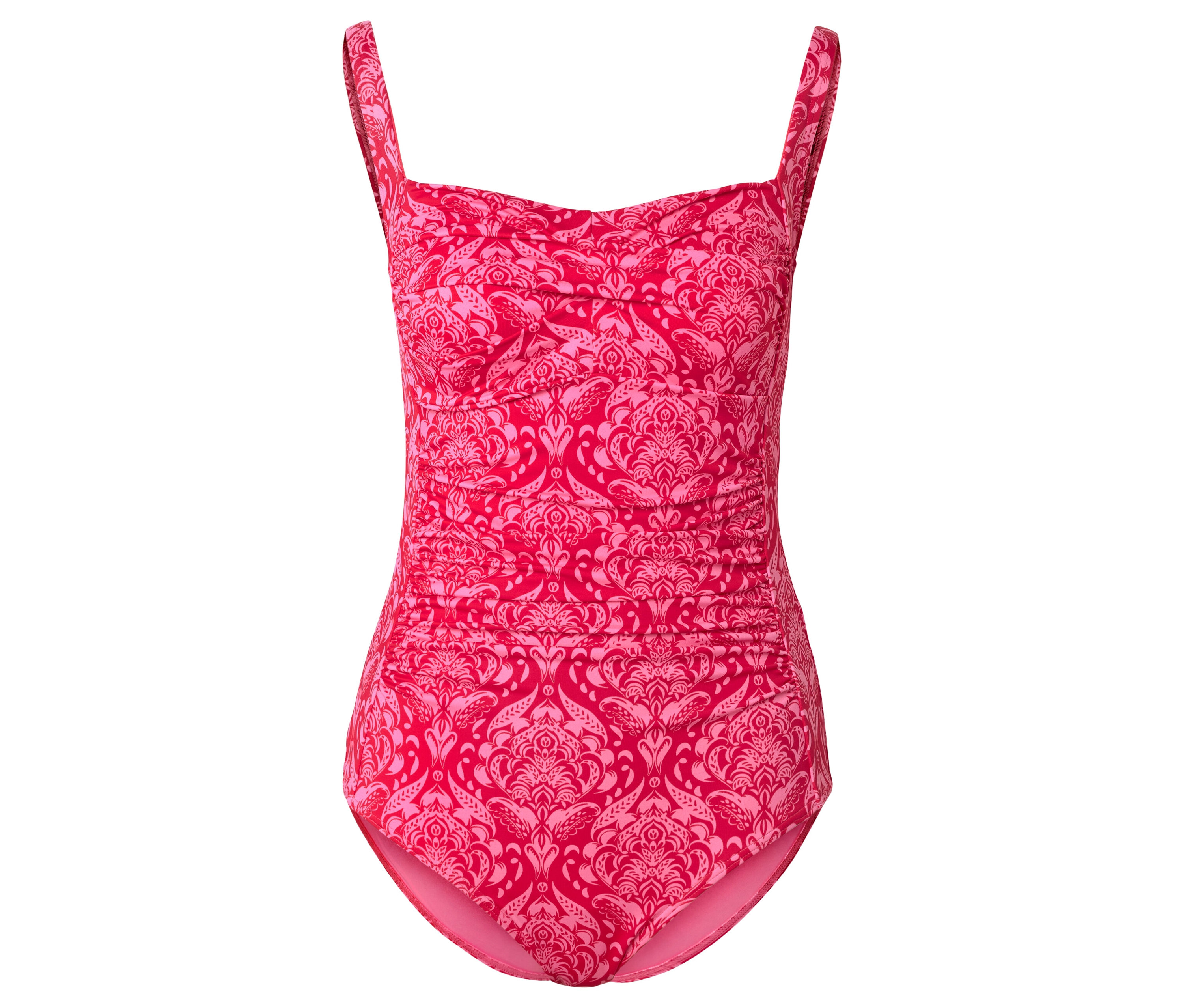 Tchibo - Modelujący kostium kąpielowy- czerwony/z nadrukiem