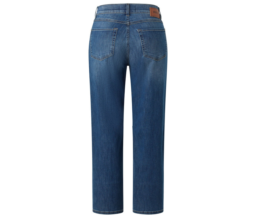 Widok z tyłu niebieskich dżinsów.