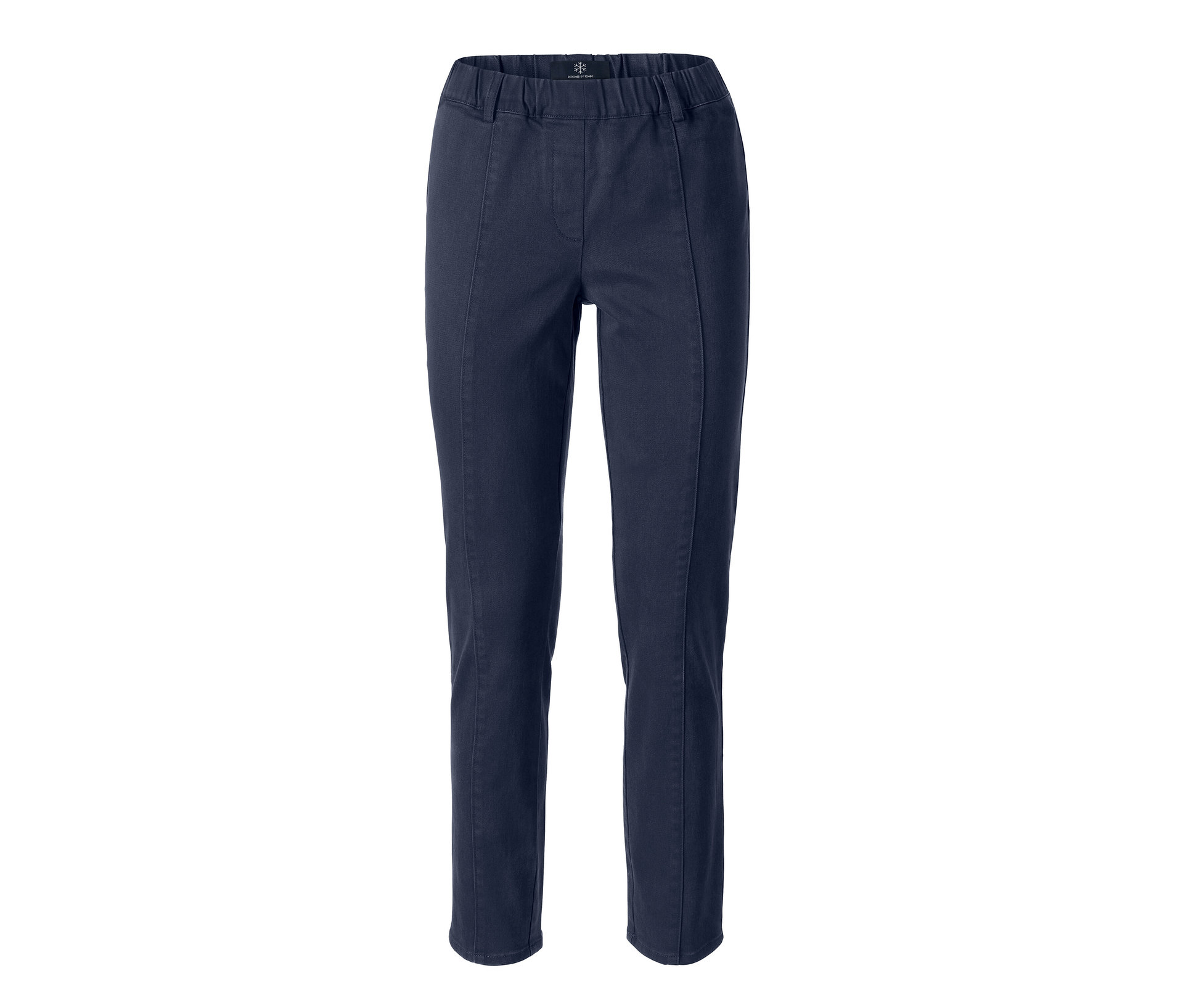 Tchibo - Spodnie z tkaniny twill z wygodnym wykończeniem w pasie- niebieski