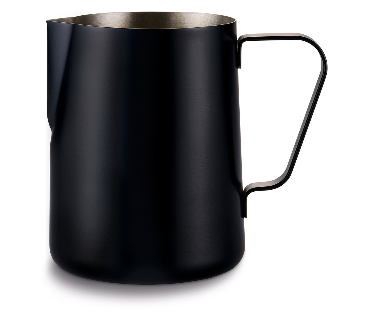 Czarny dzbanek na mleko.
