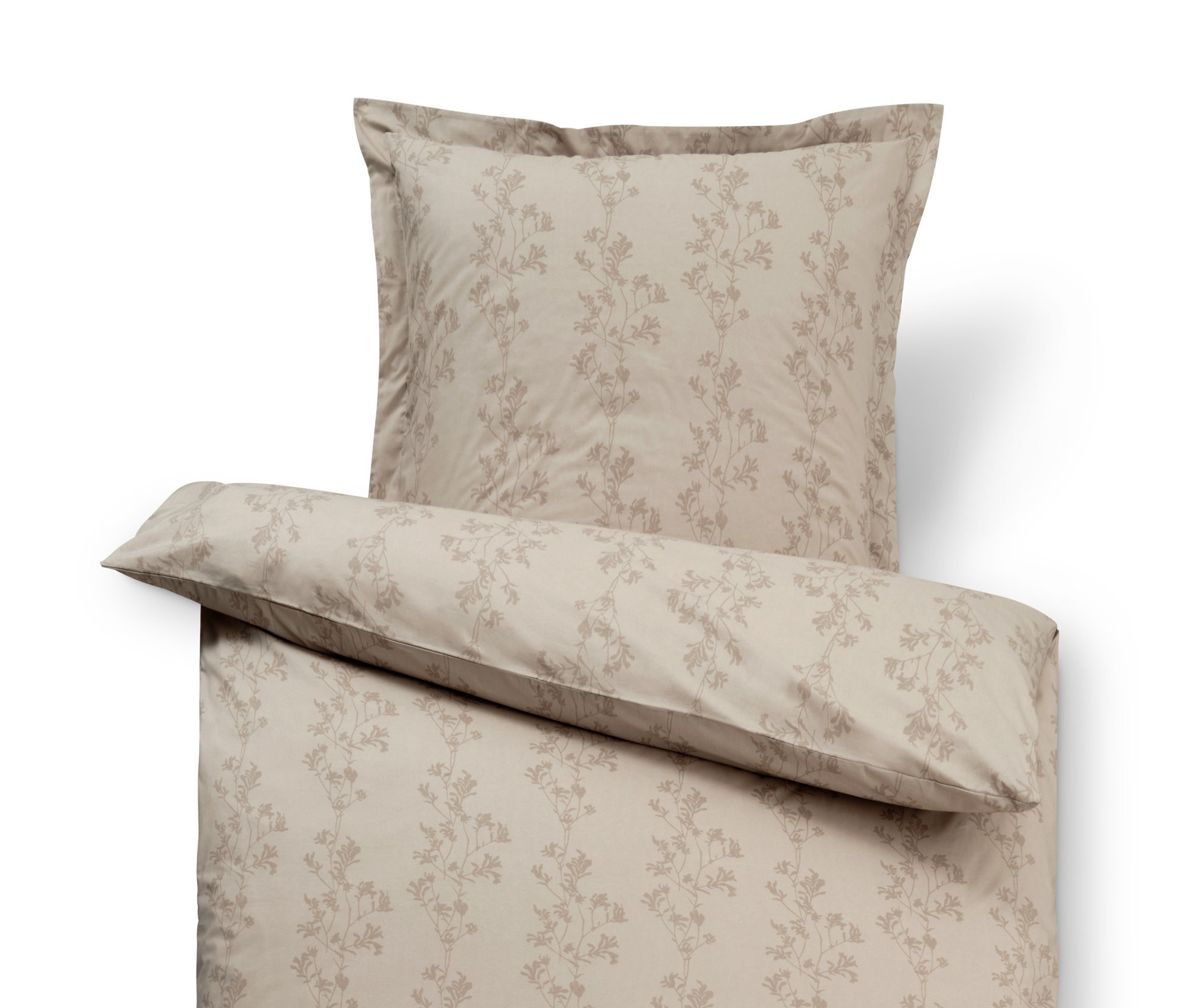 Tchibo - Pościel bawełniana premium - kolor: brązowy/beżowy