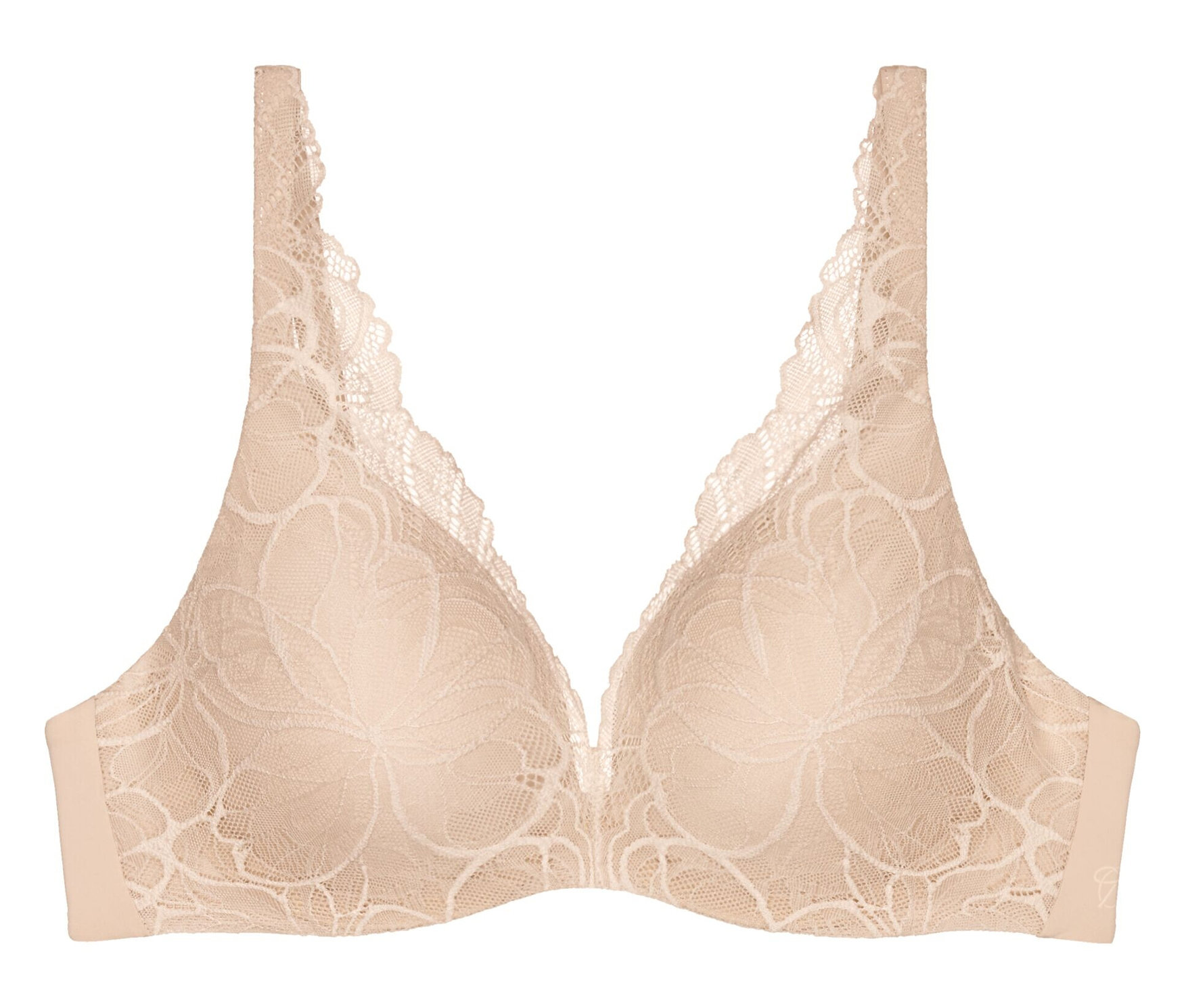 Biustonosz koronkowy Triumph Body Makeup Illusion Lace WP, beżowy
