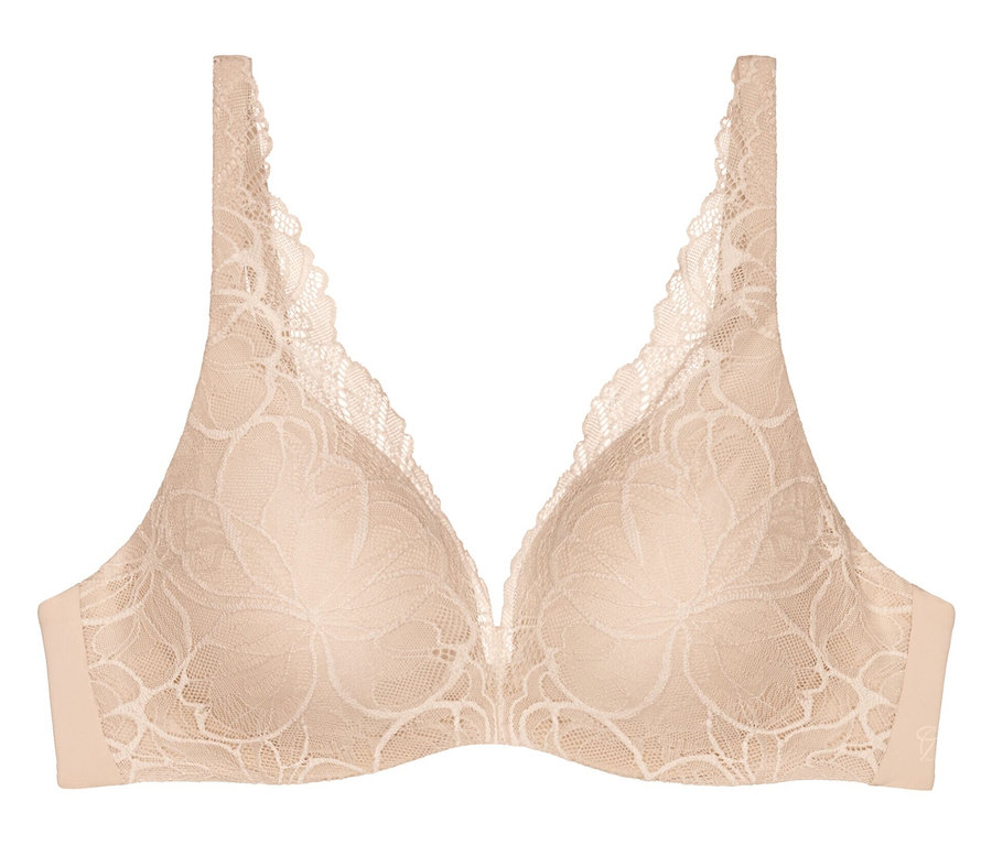 Biustonosz koronkowy Triumph Body Makeup Illusion Lace WP, nude beige.