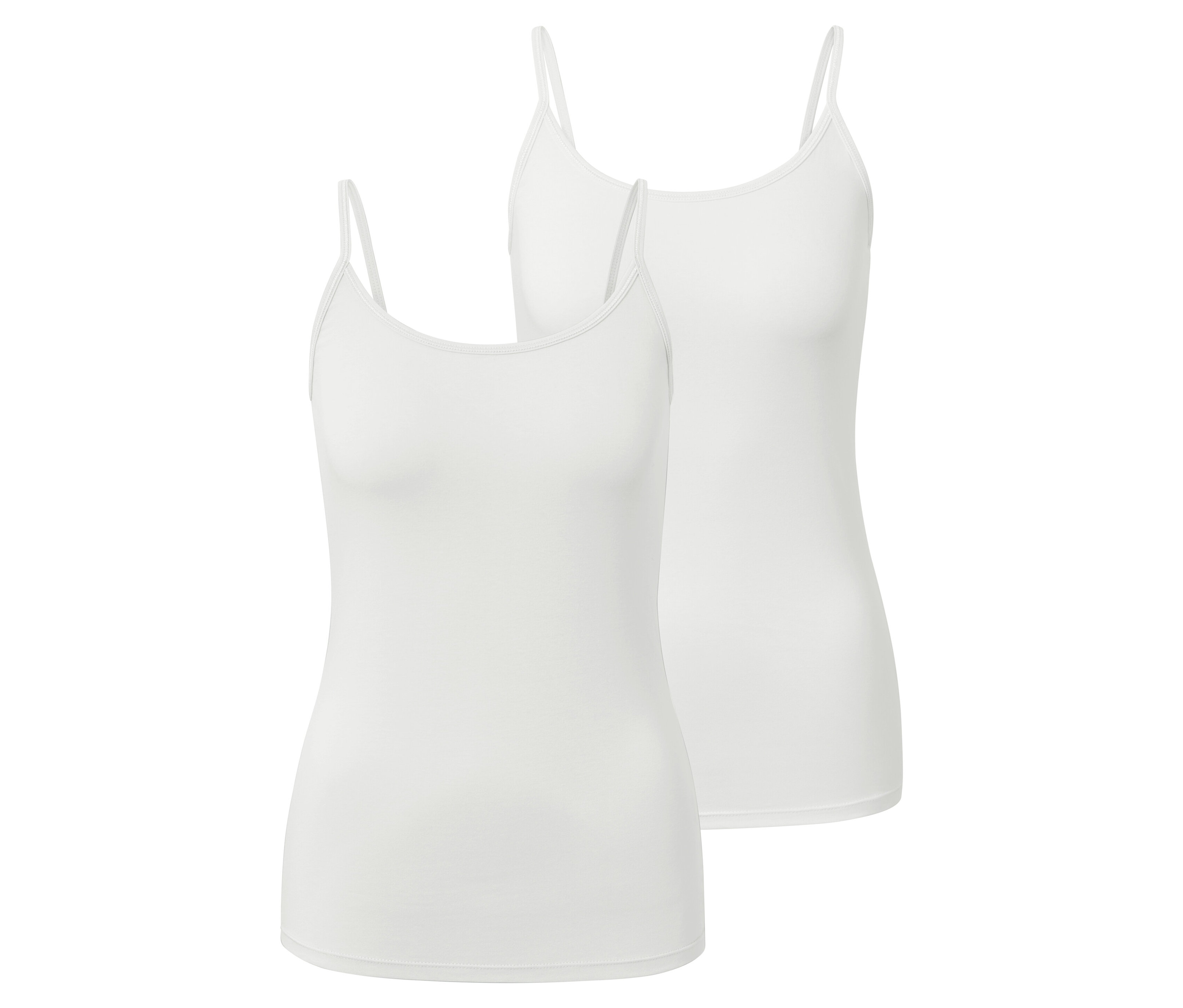 Tchibo - Koszulki na cienkich ramiączkach- biały