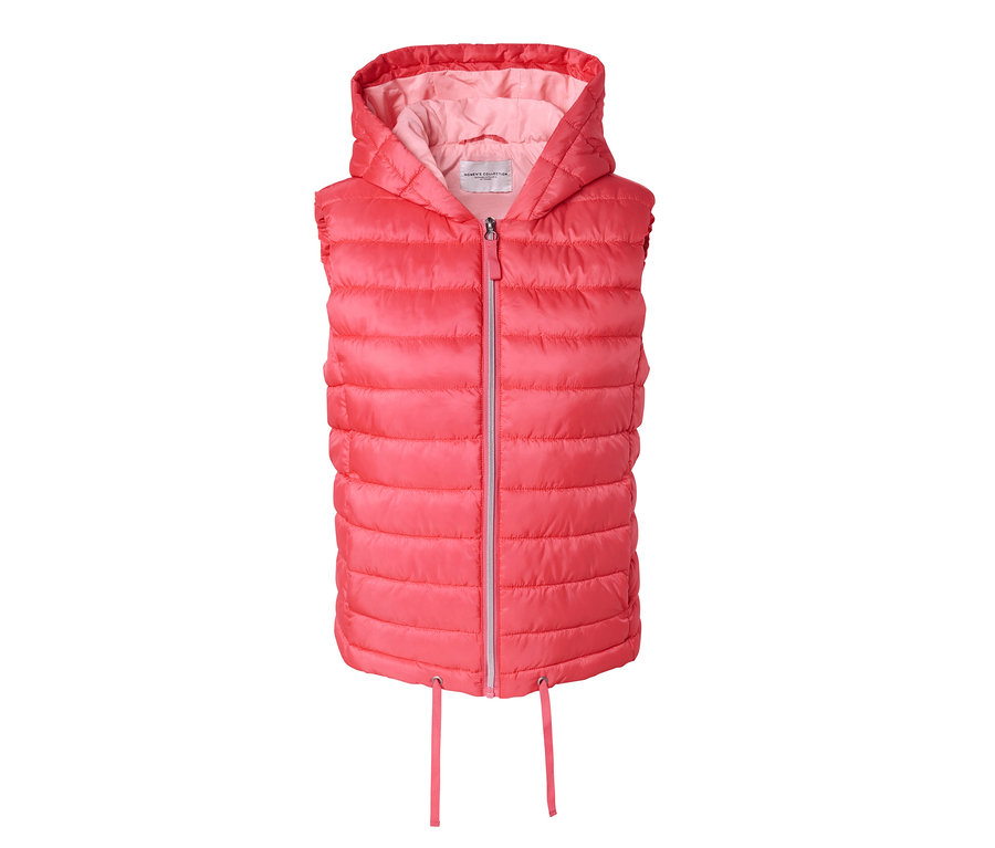 Kamizelka pikowana z kapturem.