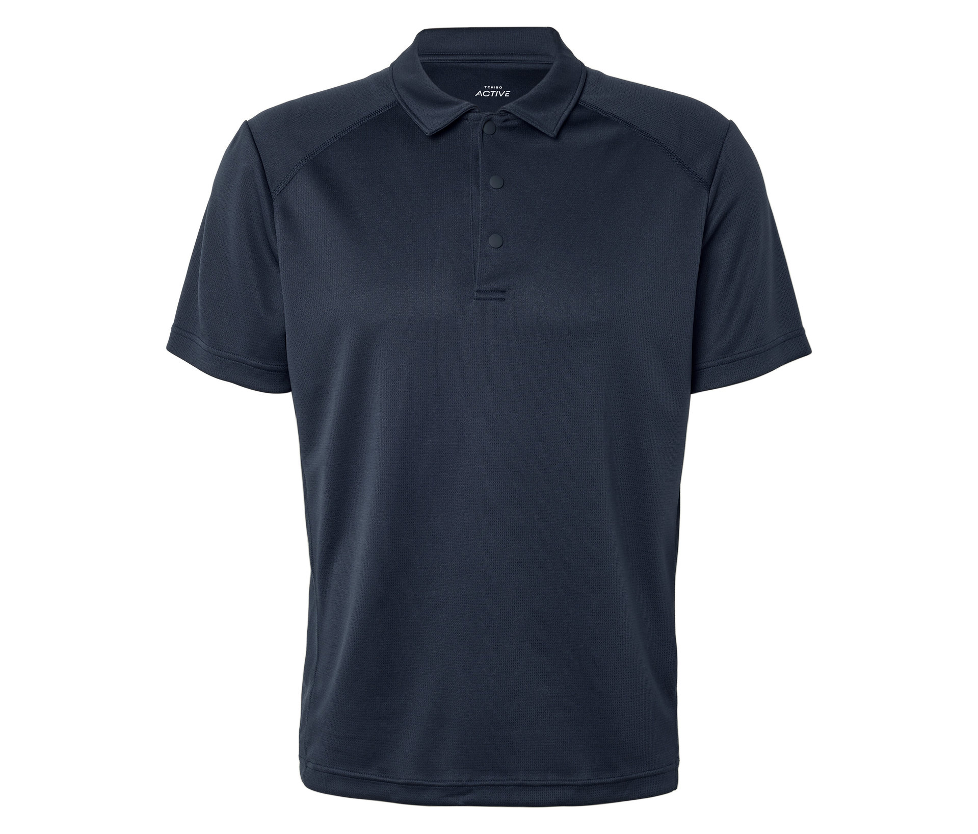 Tchibo - Koszulka polo z wełną merino- niebieski