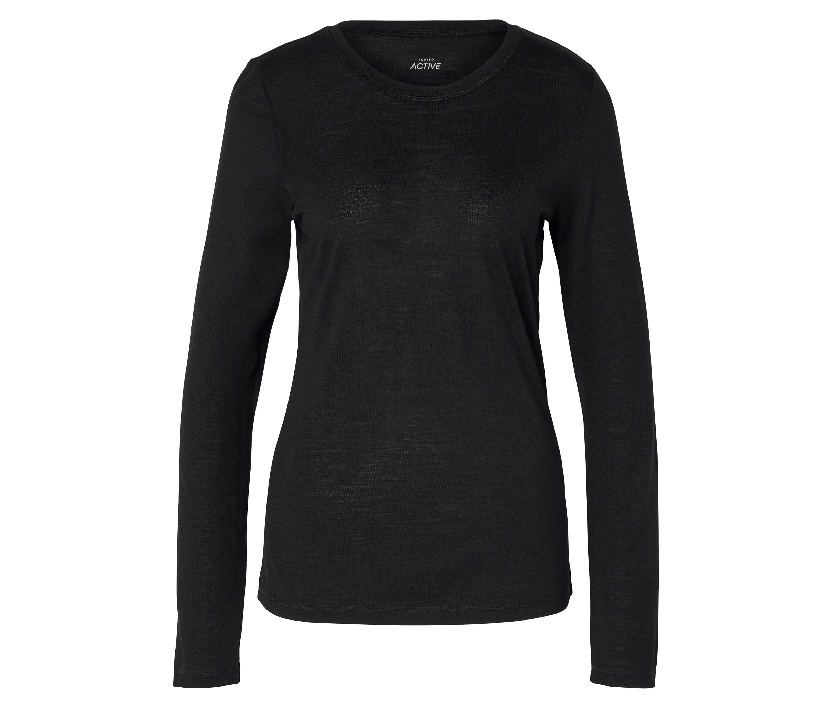 Tchibo - Koszulka funkcyjna z wełną merino- czarny