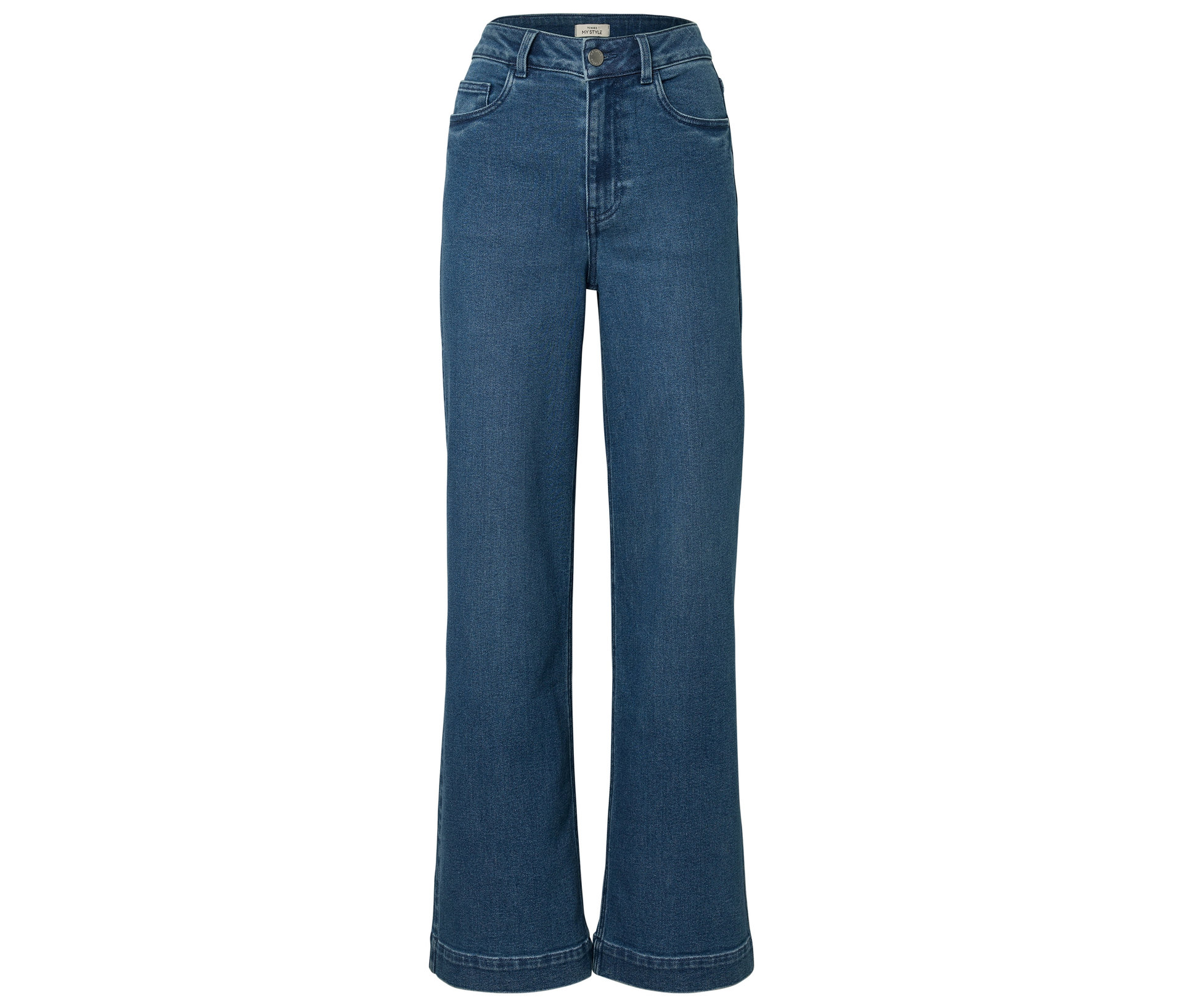 Tchibo - Jeansy z szerokimi nogawkami - fason „Viki”, mid blue denim